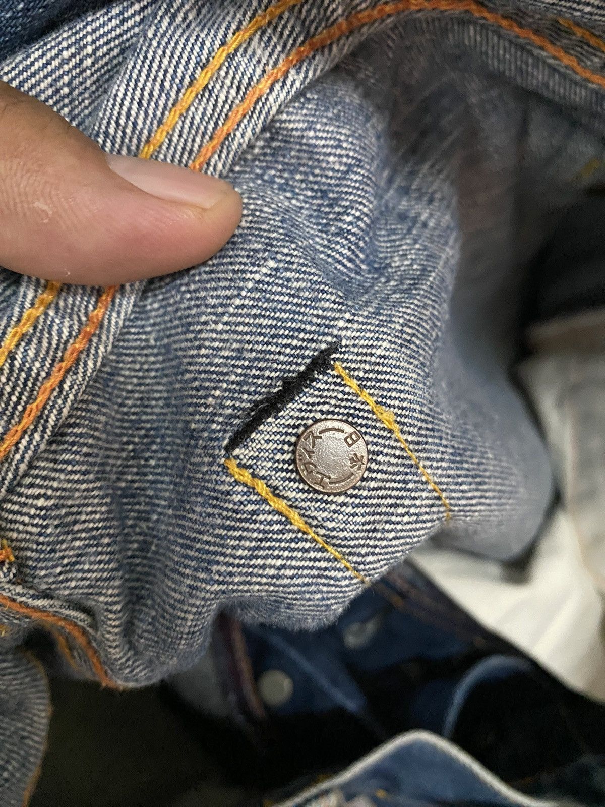 offer Vintage Evisu Distress Denim Jeans