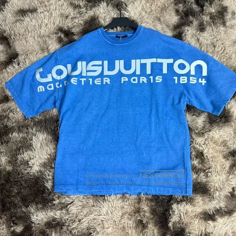 Louis Vuitton Louis Vuitton Haze blue 3M reflective lettering short slee Size US M / EU 48-50 / 2 - 1 Thumbnail