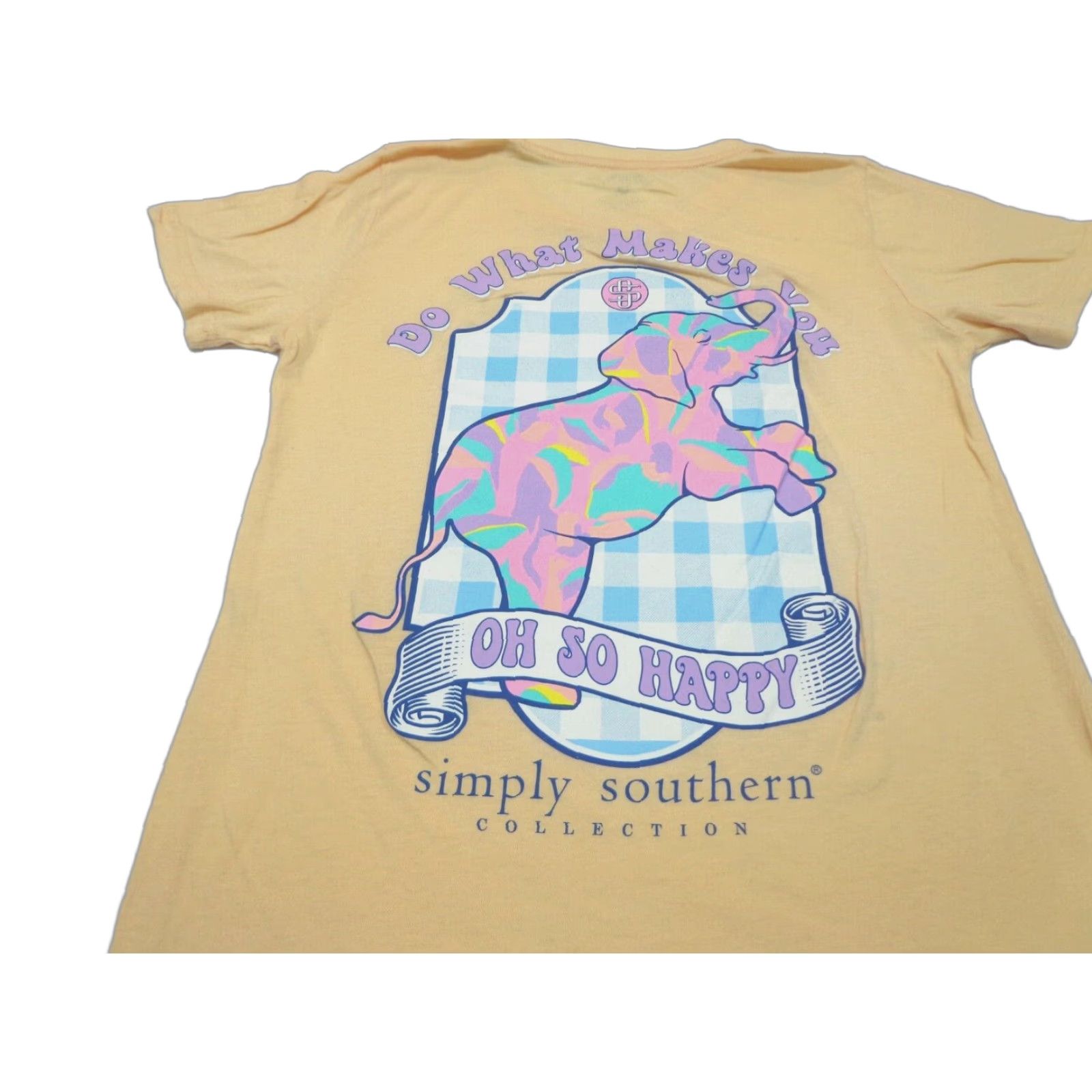 Vintage Simply Southern Yellow Do What Makes You Happy T Shirt Medium Womens Size M / US 6-8 / IT 42-44 - 1 Thumbnail