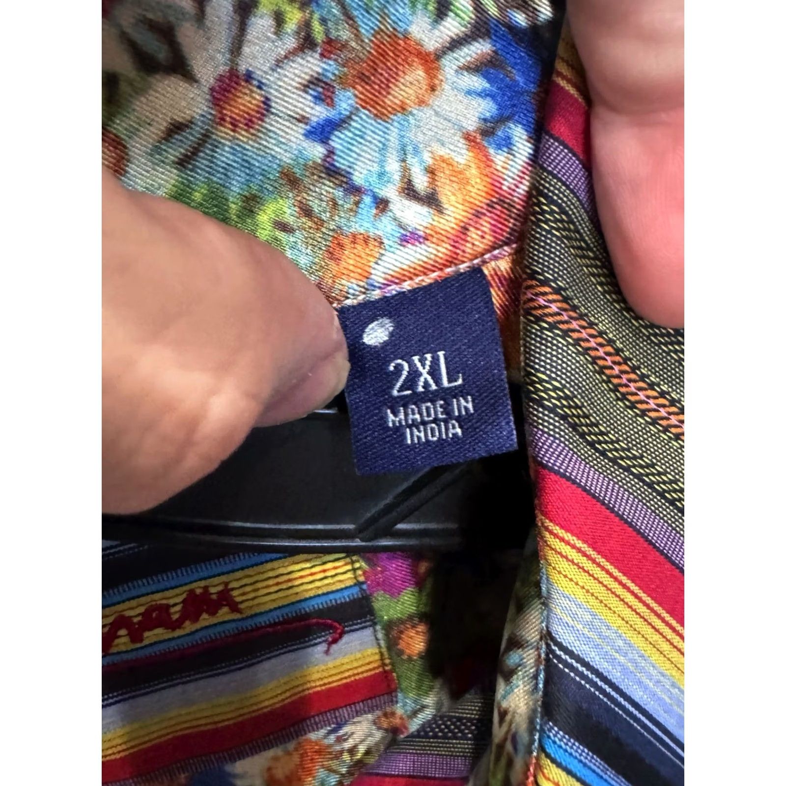Robert Graham Robert Graham Stripe Floral LONG SLEEVE SHIRT XXL 2XL Multicolor Mens Casual Knit Shirt Shirt Size US XXL / EU 58 / 5 - 6 Thumbnail