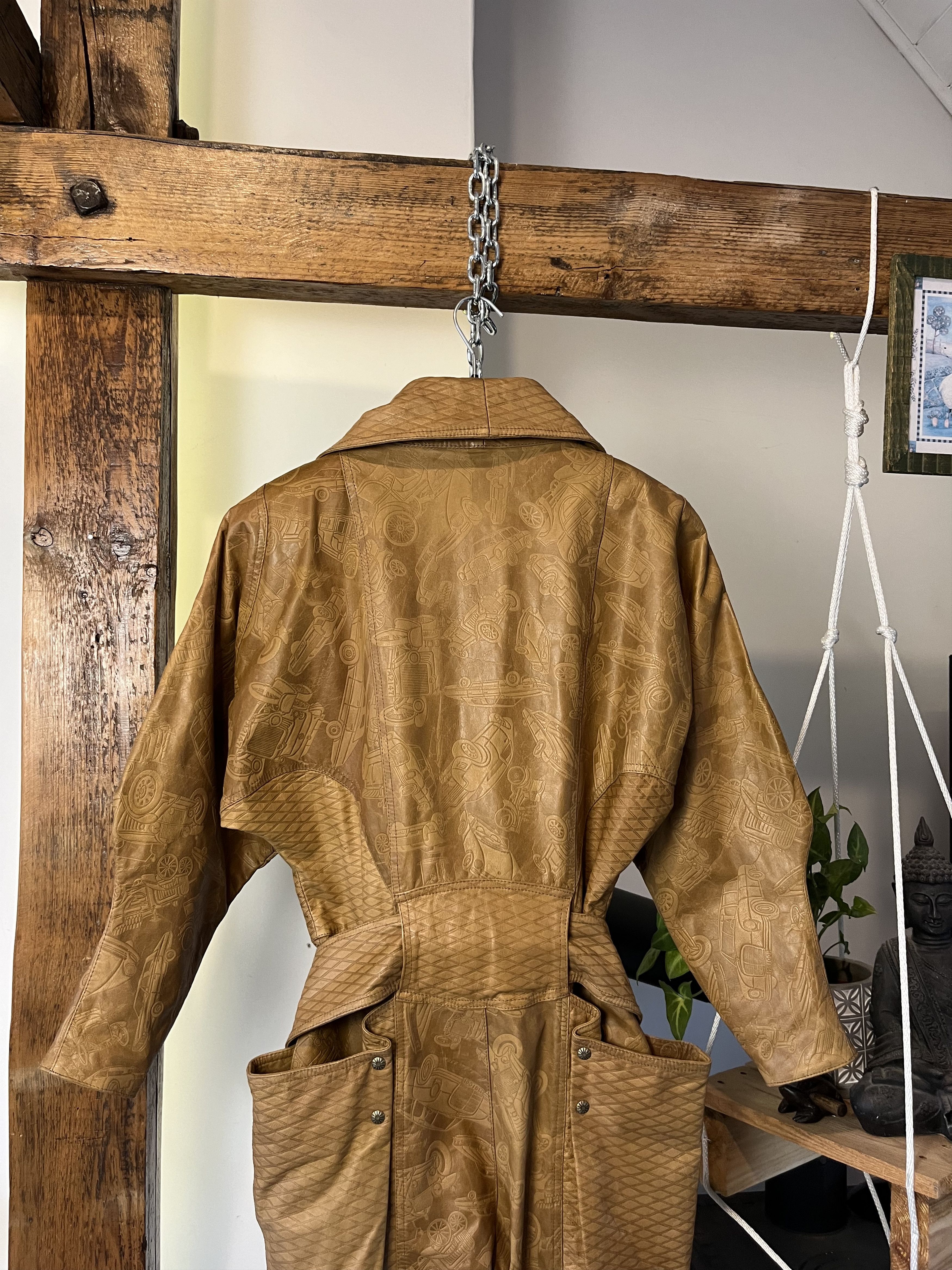 Japanese Brand × Vintage 80s Brazilian Long Lamb Leather Festival Jumpsuits Size US 30 / EU 46 - 12 Thumbnail