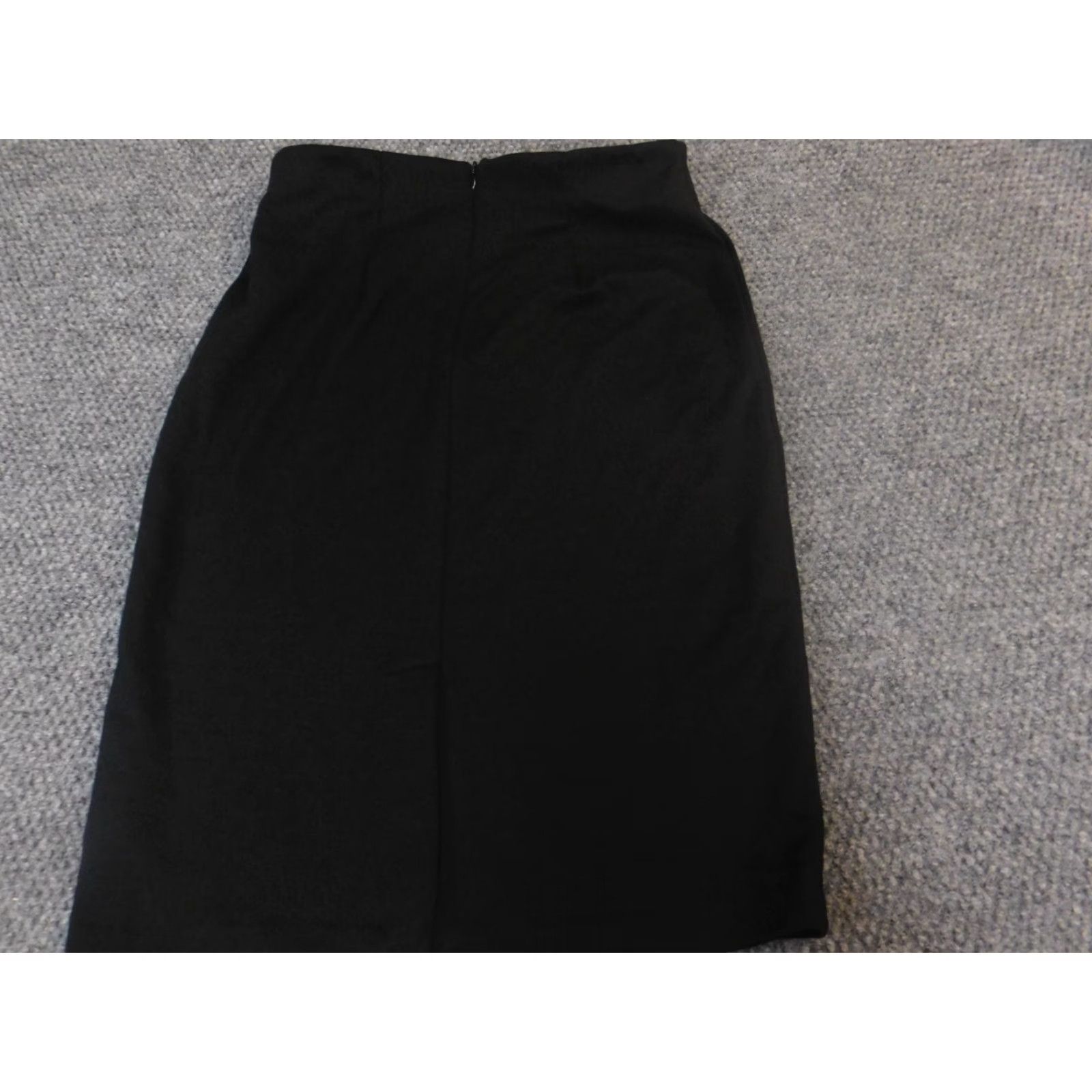 Vintage Philosophy Skirt Womens Knee Length A-Line Zip Black Polyester Knit Zipper Regular 2 Casual Vintage No Size 26" / US 2 / IT 38 - 7 Thumbnail