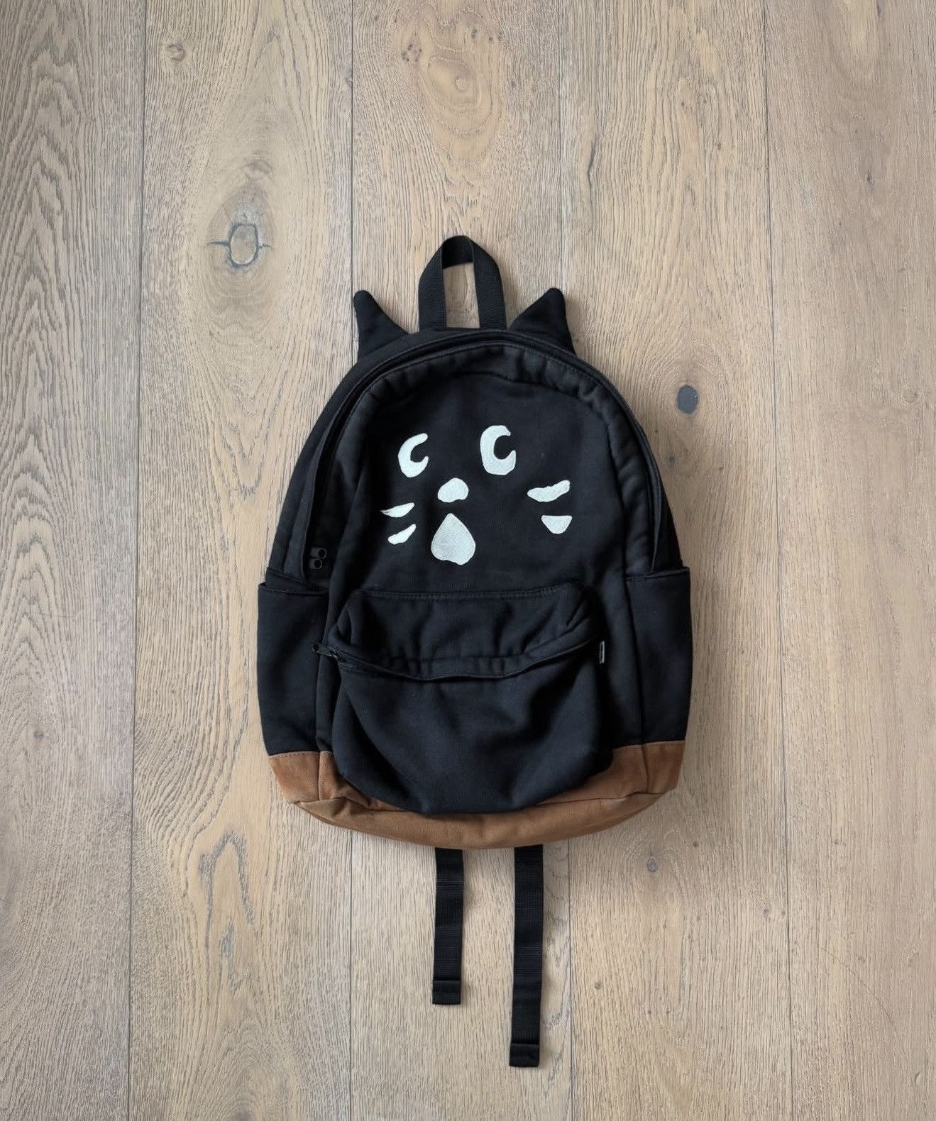 Ne-Net Ne-net Black/Brown Cotton Backpack (Cloth) Size ONE SIZE - 1 Thumbnail