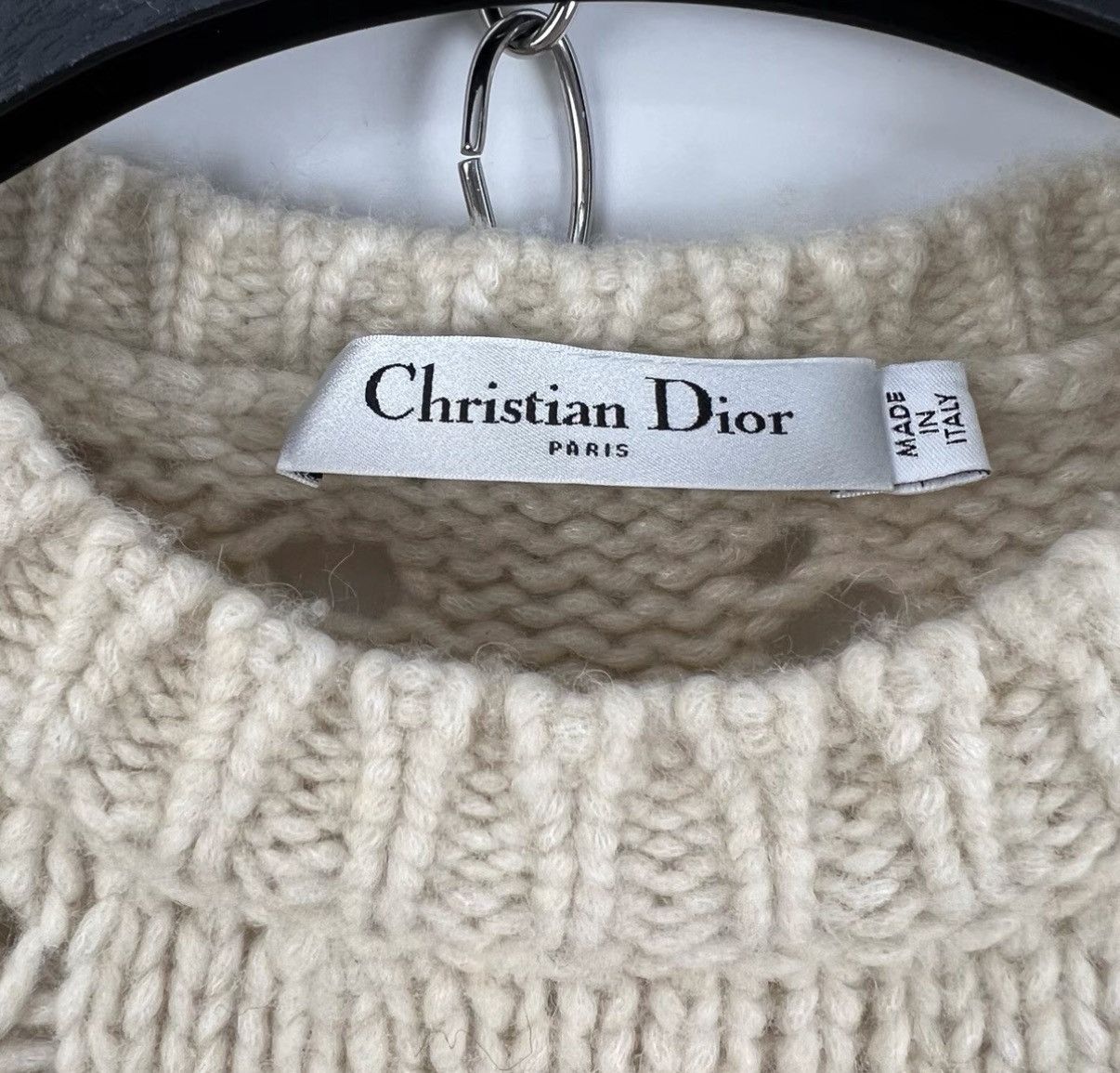 Dior Dior Off-White Hollow Knit Short Sleeve K12 Size XS / US 0-2 / IT 36-38 - 5 Thumbnail