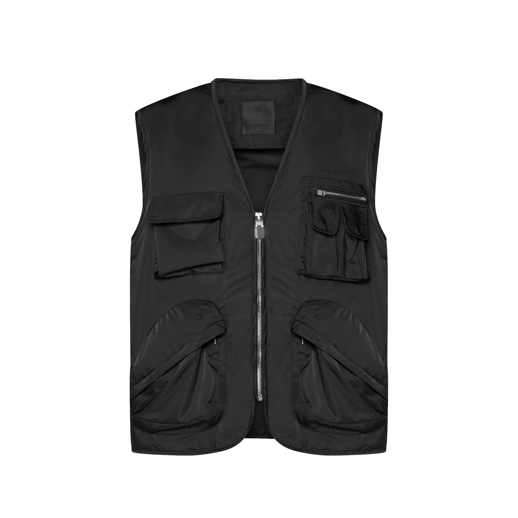 o1srvl11e0224 Pocket Zip Vests in Black