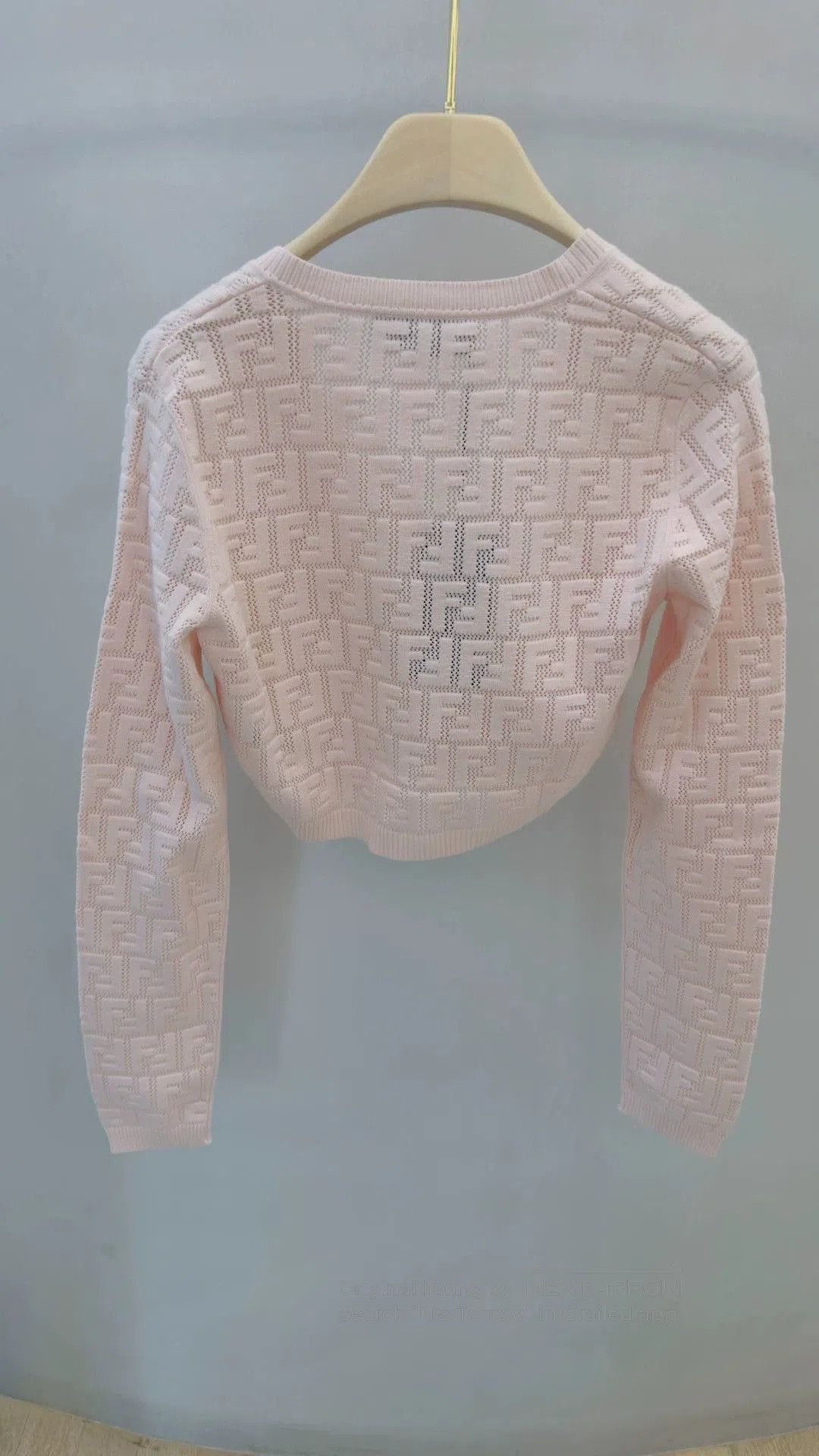 Fendi Fendi Pink Cropped Cardigan. Size US L / EU 52-54 / 3 - 5 Thumbnail