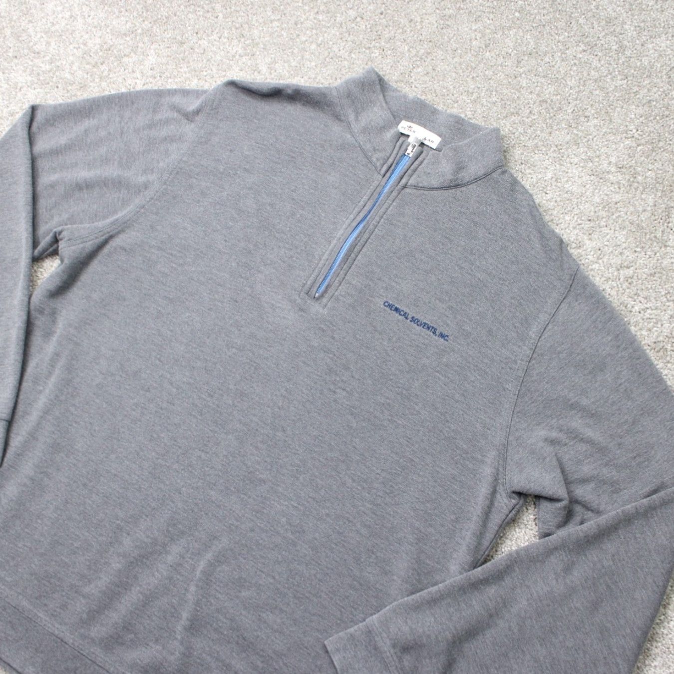 Peter Millar Peter Millar Sweatshirt Mens Large Gray 1/4 Zip Mock Neck Pullover L/S Sweater Size US L / EU 52-54 / 3 - 2 Thumbnail