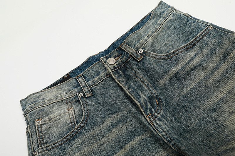 Vintage Men's high street washed distressed loose retro curved jeans Size US 34 / EU 50 - 3 Thumbnail