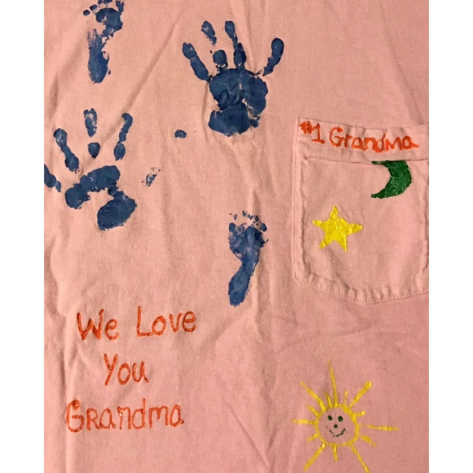 Fruit Of The Loom VINTAGE FOTL Grandma Hand Print Paint Shirt L USA Pink 90s Grunge Fruit of the Loom Mens T-Shirt Women's? Size US L / EU 52-54 / 3 - 2 Thumbnail