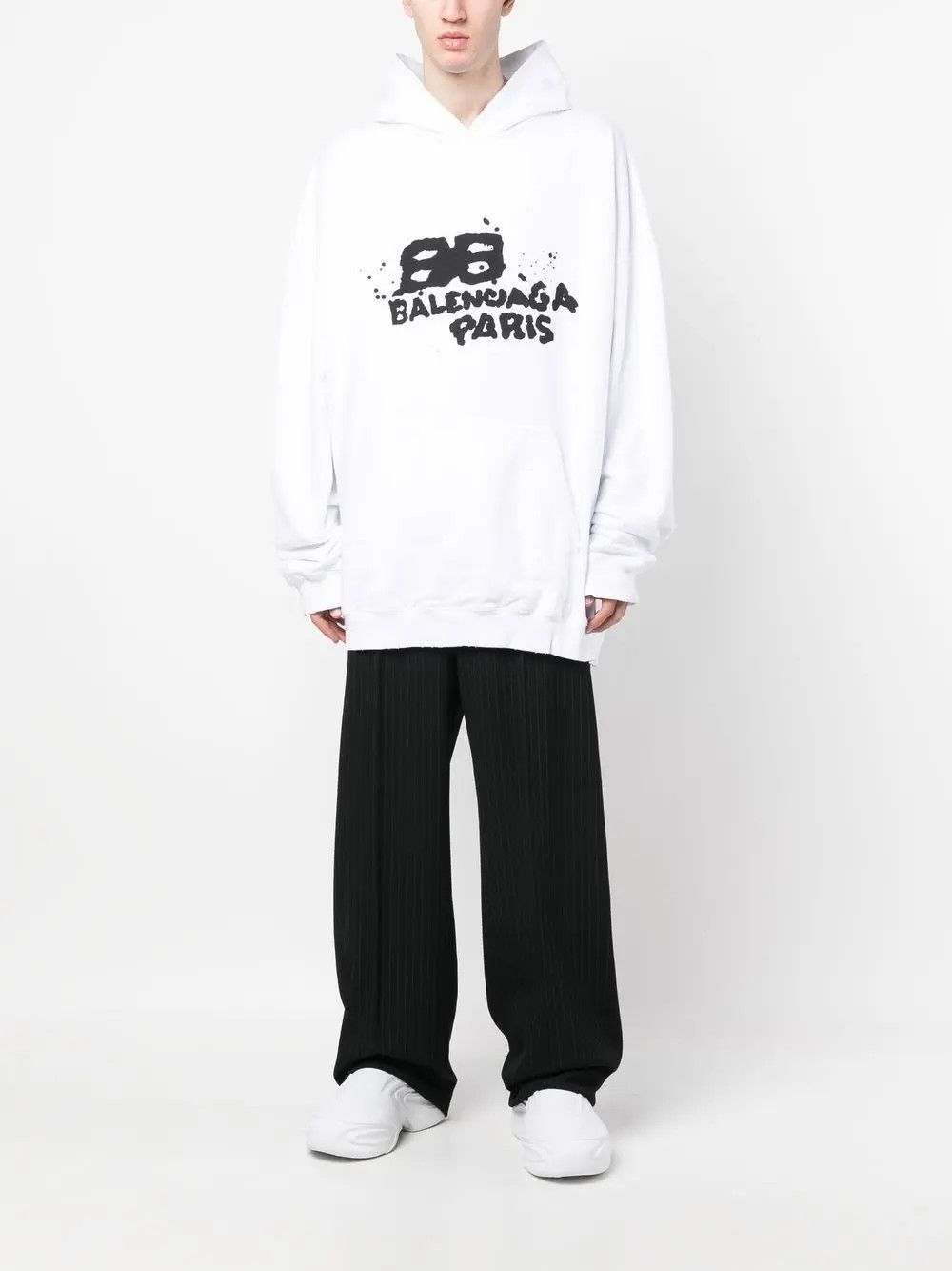Balenciaga o1w1db11225 Hand-Drawn BB Icon Hoodie Large Fit Size US XS / EU 42 / 0 - 2 Thumbnail