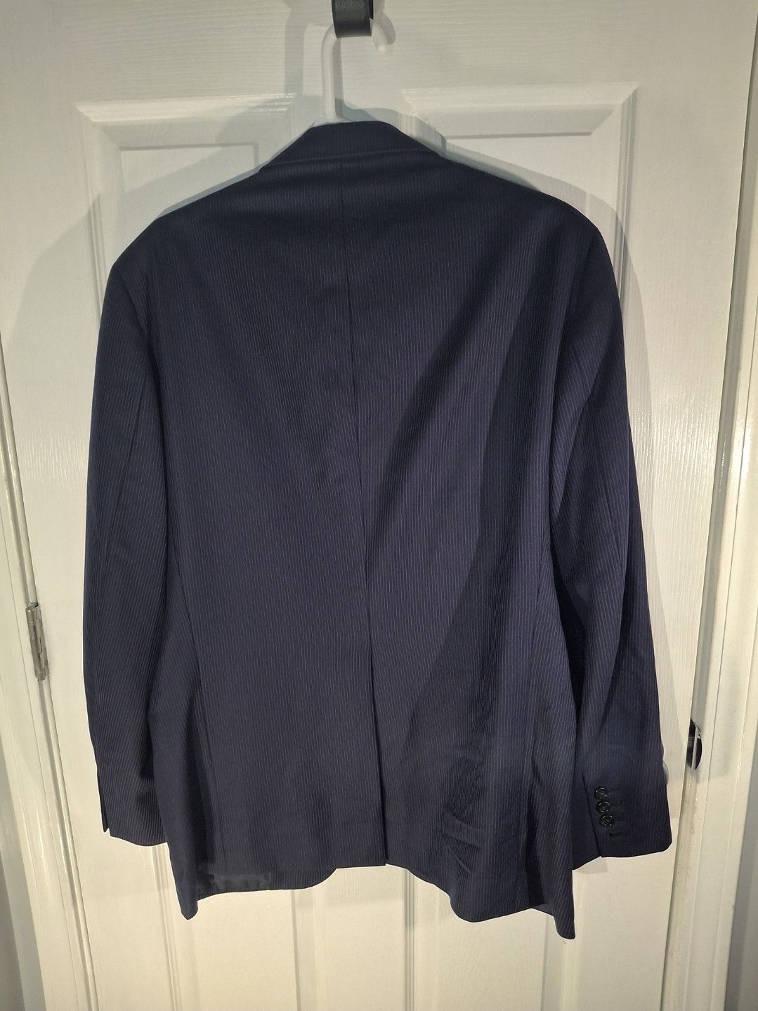 Tom James Vintage Tom James Custom Navy Pinstripe Blazer Size 42L - 5 Thumbnail