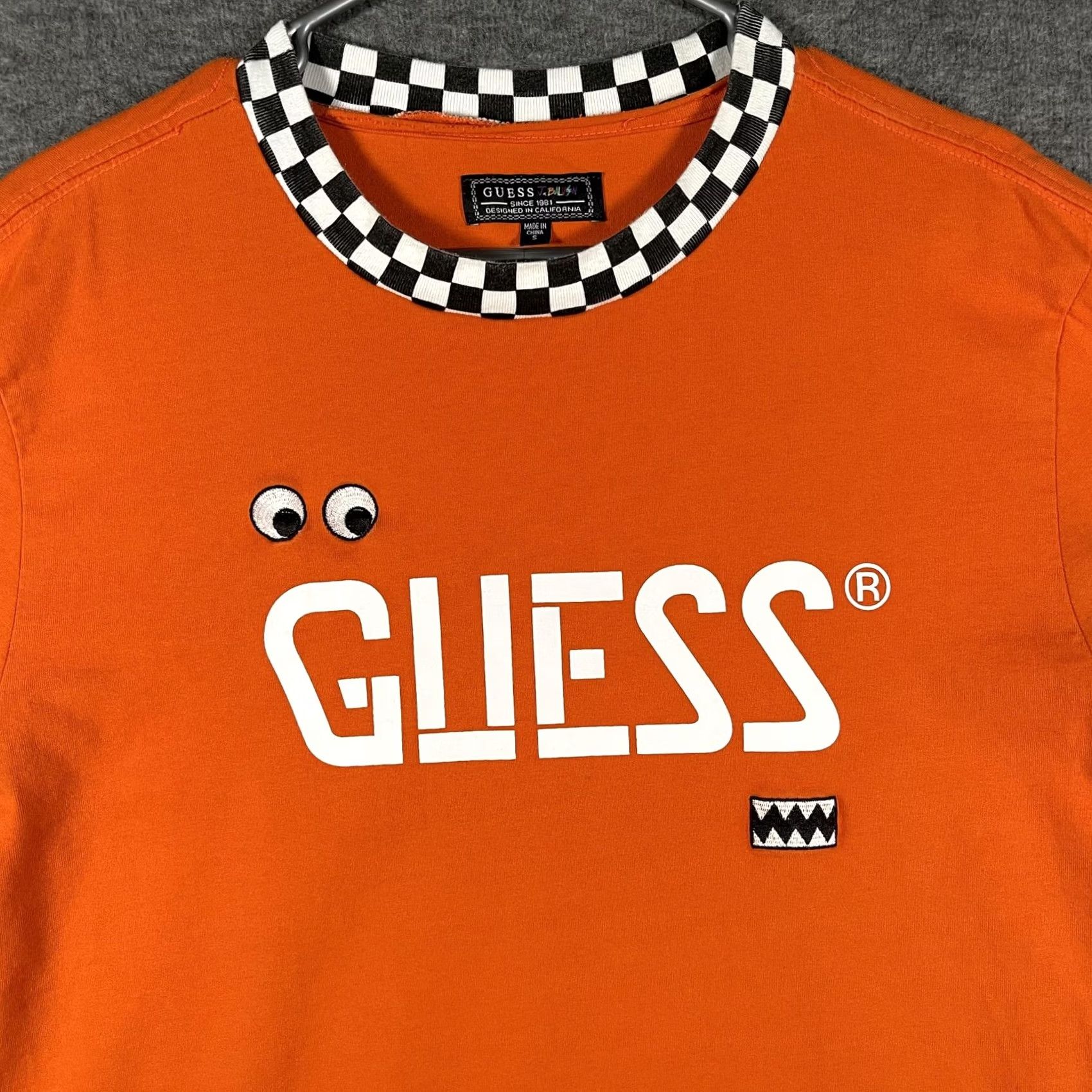 Guess Guess X J Balvin Shirt Mens Small Orange Logo Googly Eyes Graphic Tee Crewneck Size US S / EU 44-46 / 1 - 2 Thumbnail