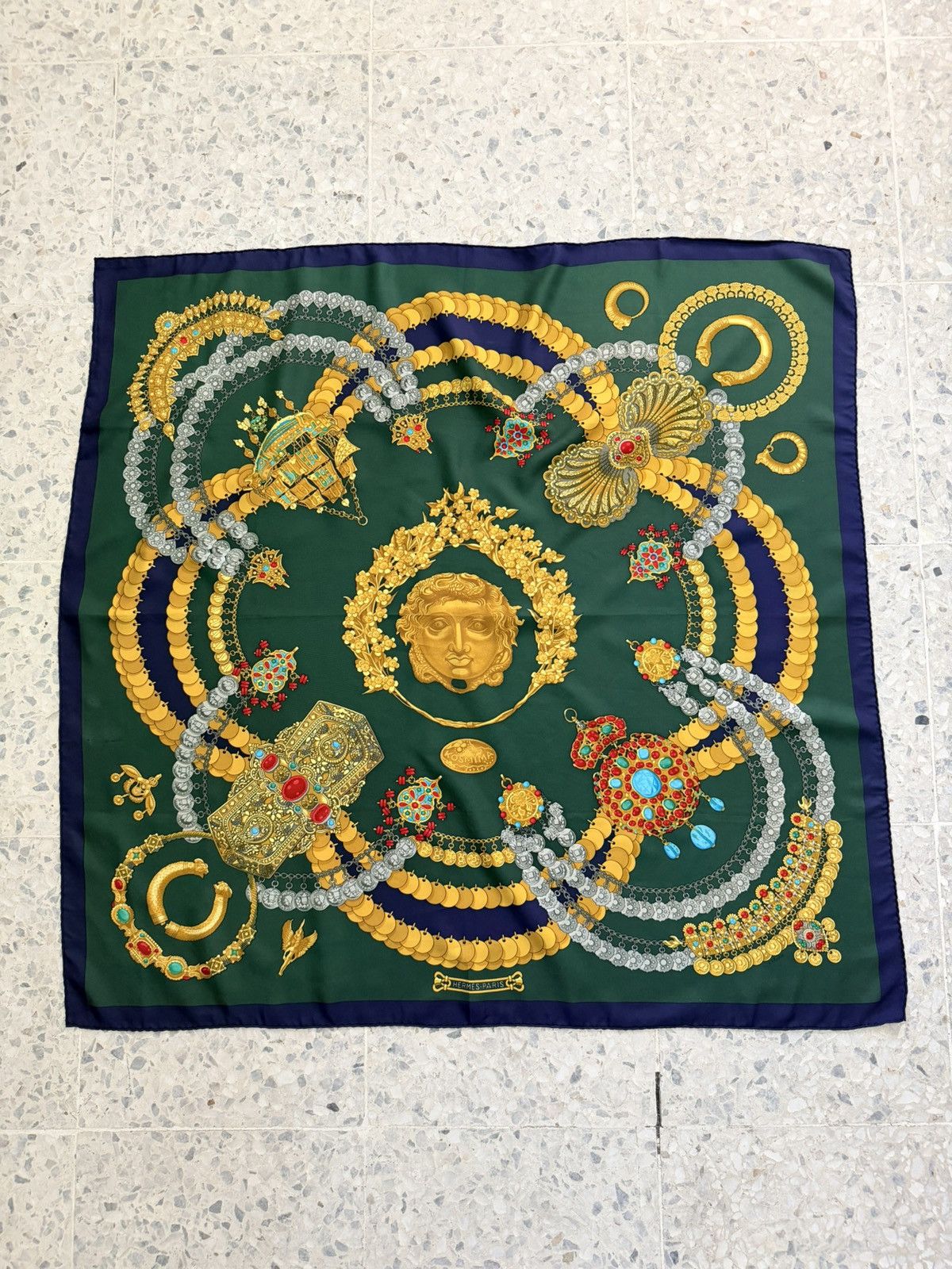 Hermes Rare Vintage 90s Hermes Kosmima Silk Scarve Size ONE SIZE - 16 Thumbnail