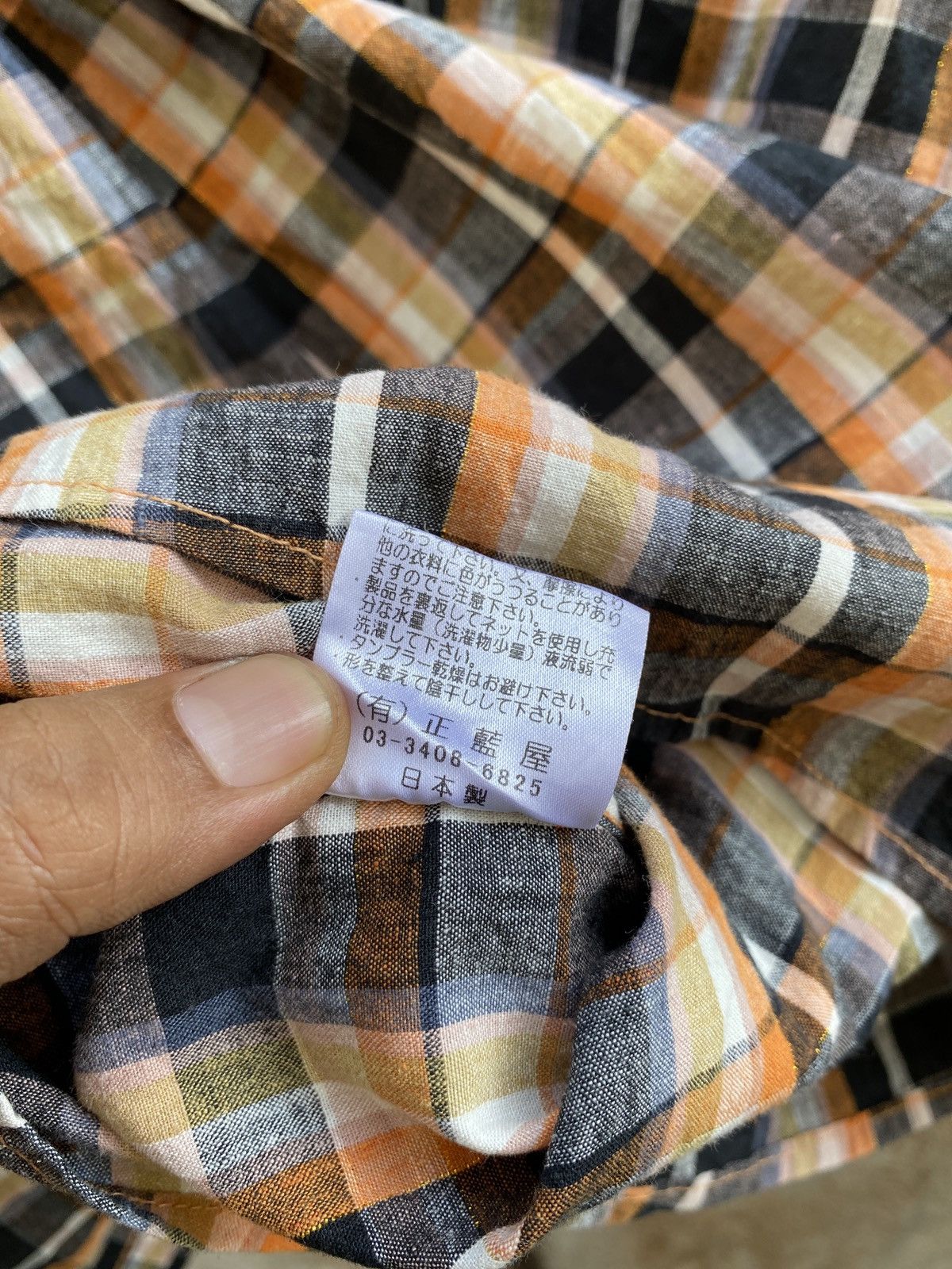 Pure Blue Japan Pure Blue Japan Western Plaid Shirt Size US L / EU 52-54 / 3 - 7 Thumbnail