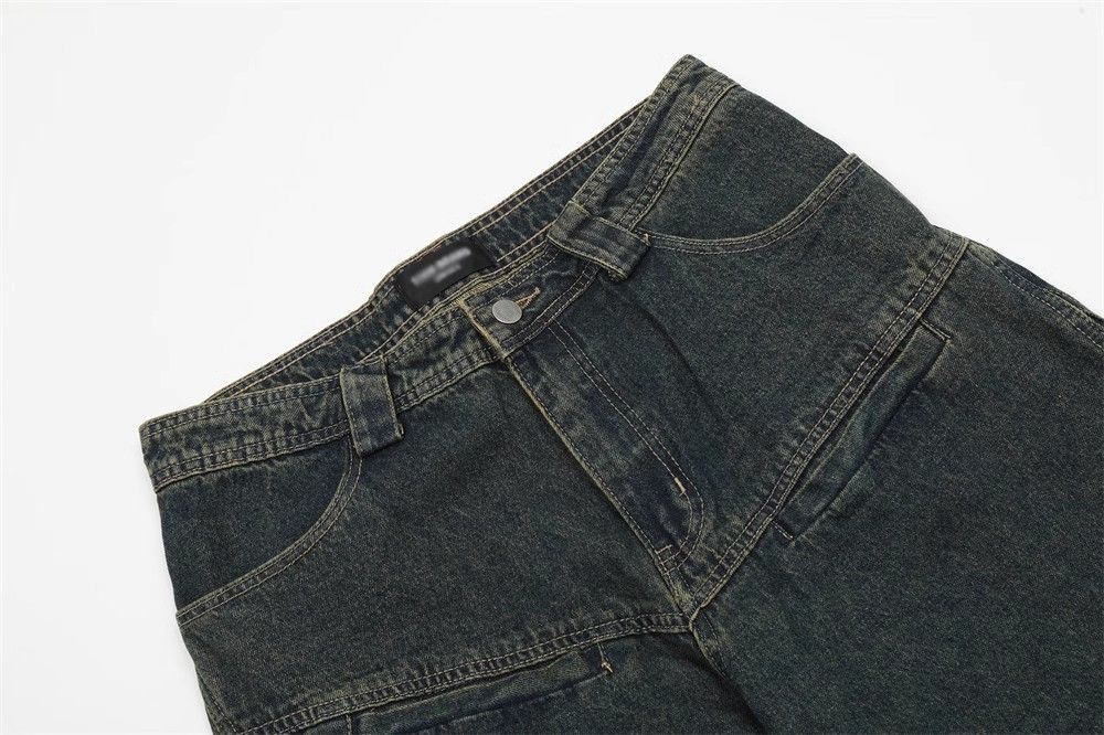Japanese Brand × Jean Men's Multi-Pocket Washed Distressed Cargo Jeans Size US 32 / EU 48 - 3 Thumbnail