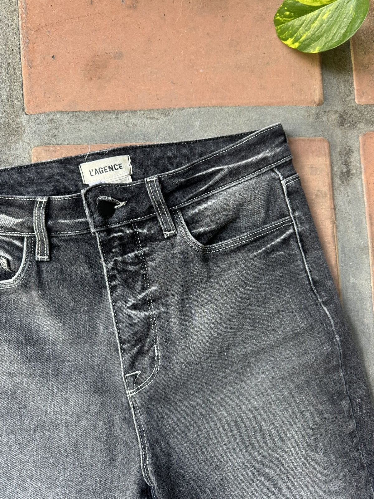 L'AGENCE L'AGENCE Charcoal Skinny Jeans Size 27" / US 4 / IT 40 - 2 Thumbnail