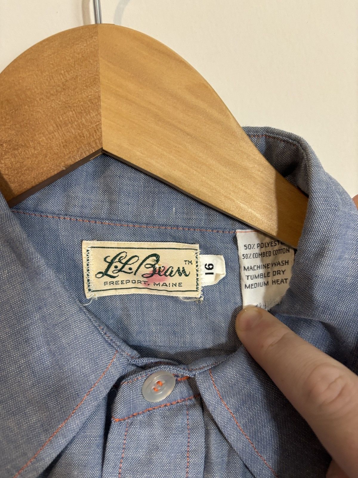 L.L. Bean Vintage L.L. Bean 70s Button Up Shirt Size US L / EU 52-54 / 3 - 2 Thumbnail
