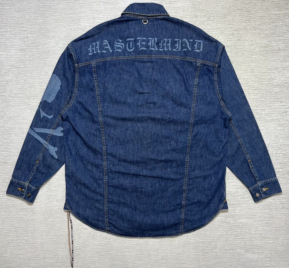 Mastermind World Mastermind World Dyed Logo Lightweight Denim Shirt Size US XS / EU 42 / 0 - 2 Thumbnail