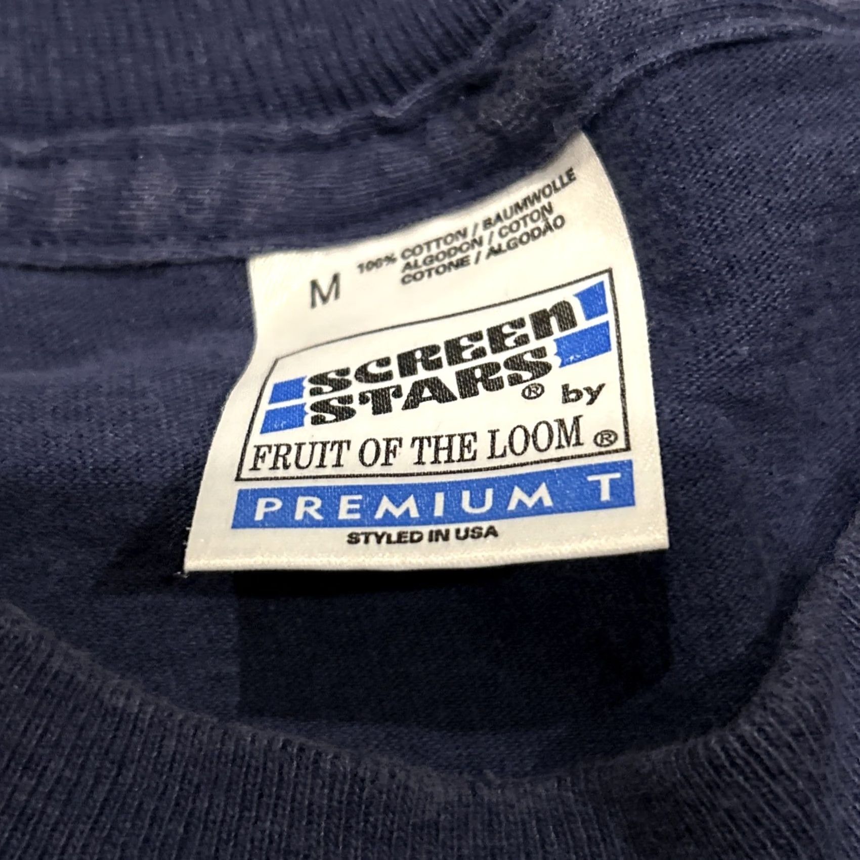 Fruit Of The Loom VINTAGE Fruit of the Loom T-Shirt Men M Single Stitch Scotland The Brave Navy Blue 90s Crew Neck Short Sleeve Cotton Size US M / EU 48-50 / 2 - 2 Thumbnail
