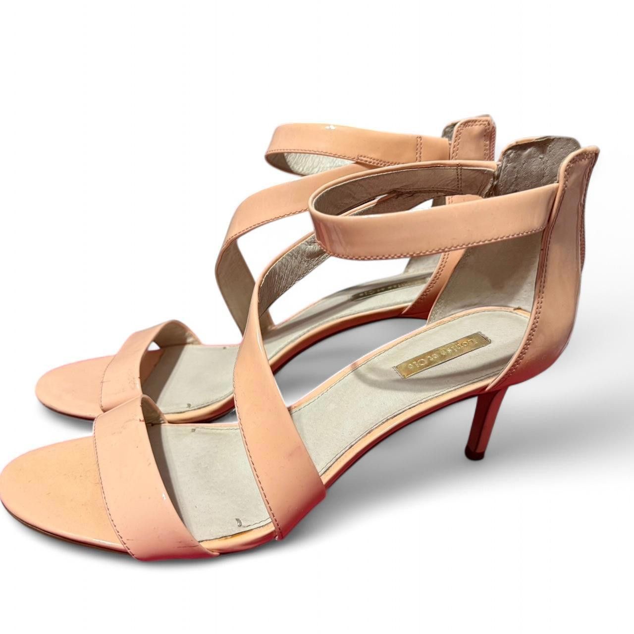 Designer Stylish Strappy Peach Heels Size US 11 / IT 41 - 2 Thumbnail