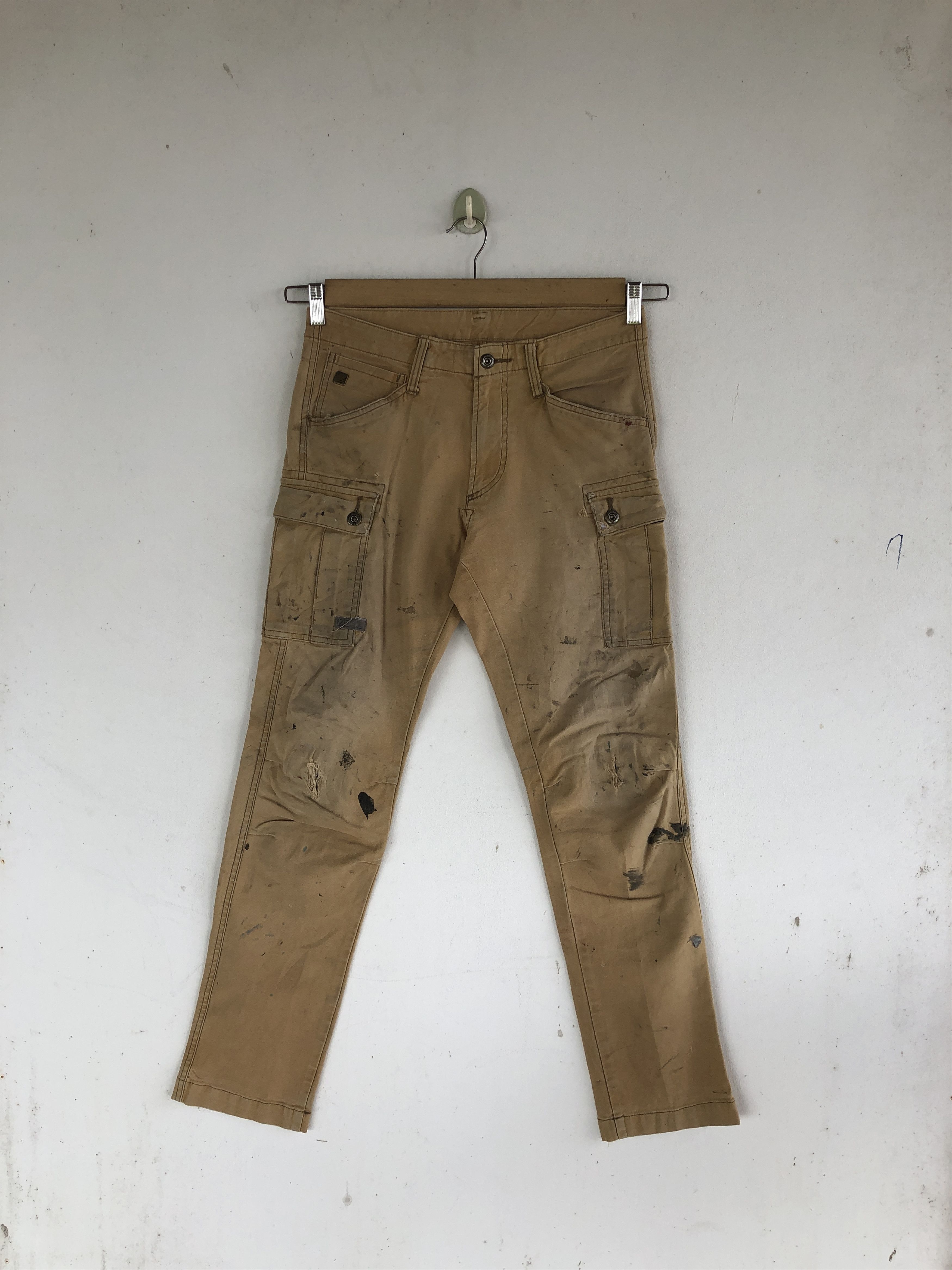 Japanese Brand Japanese Dirty Cargo Pants Multi Pocket Military Trousers Size US 30 / EU 46 - 2 Thumbnail