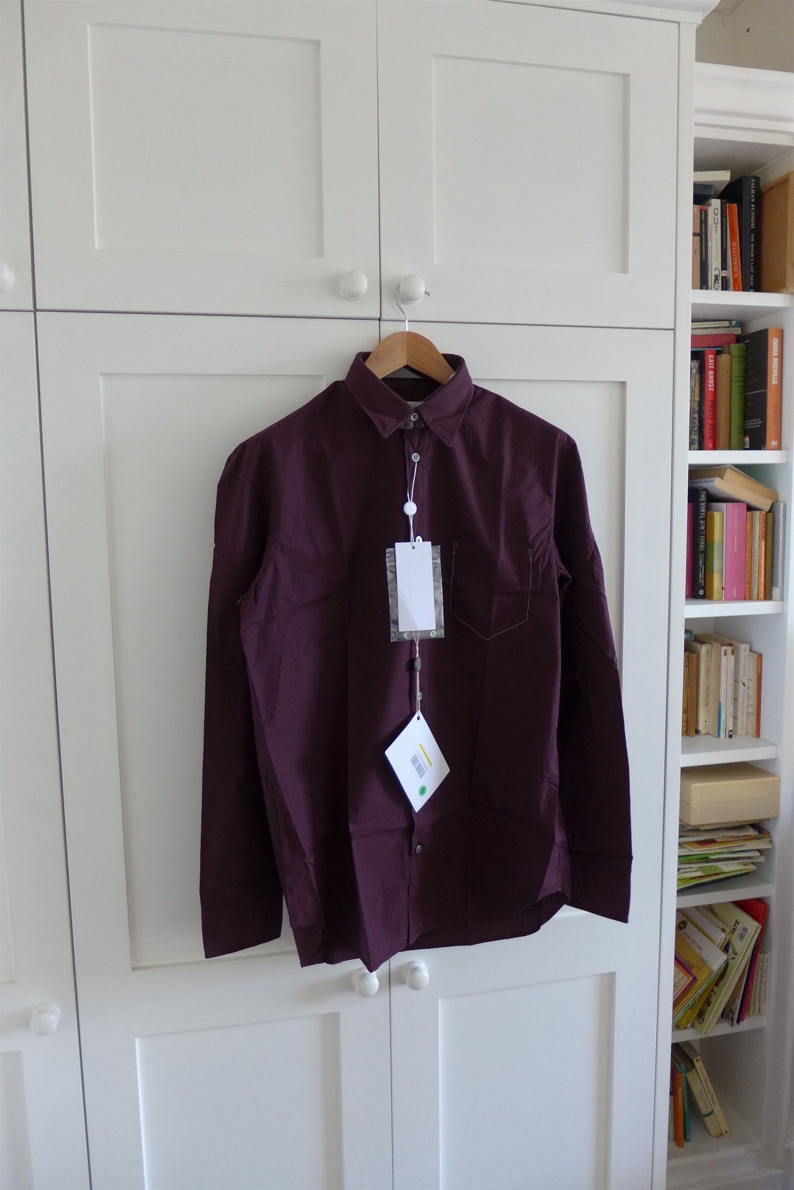 Maison Margiela Margiela Faux Pocket Shirt - Burgundy Cotton Size US L / EU 52-54 / 3 - 5 Thumbnail