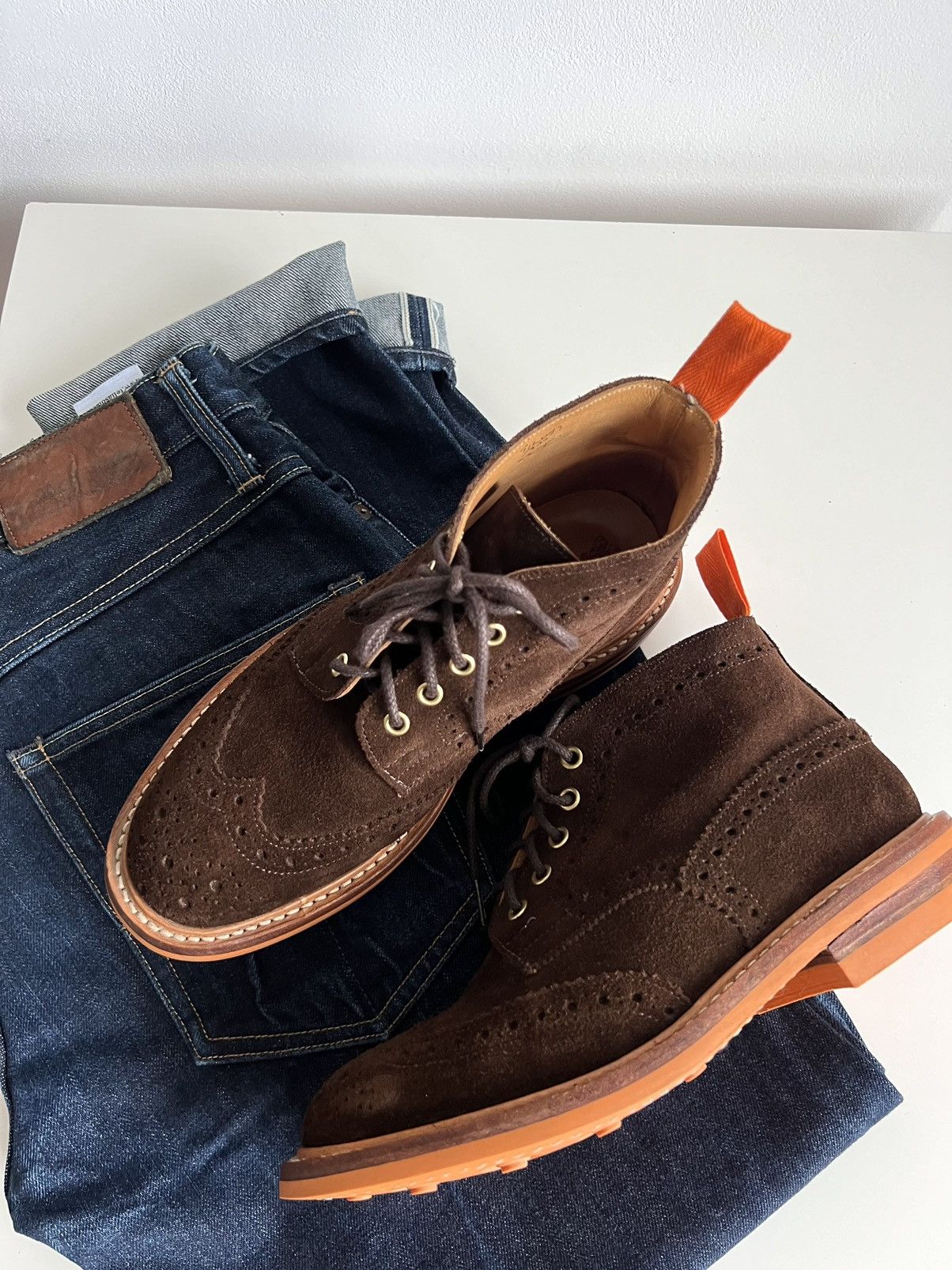 Crockett & Jones × John Lobb × Tricker's 🇬🇧Trickers Stow County Suede Boots Size US 7 / EU 40 - 4 Thumbnail