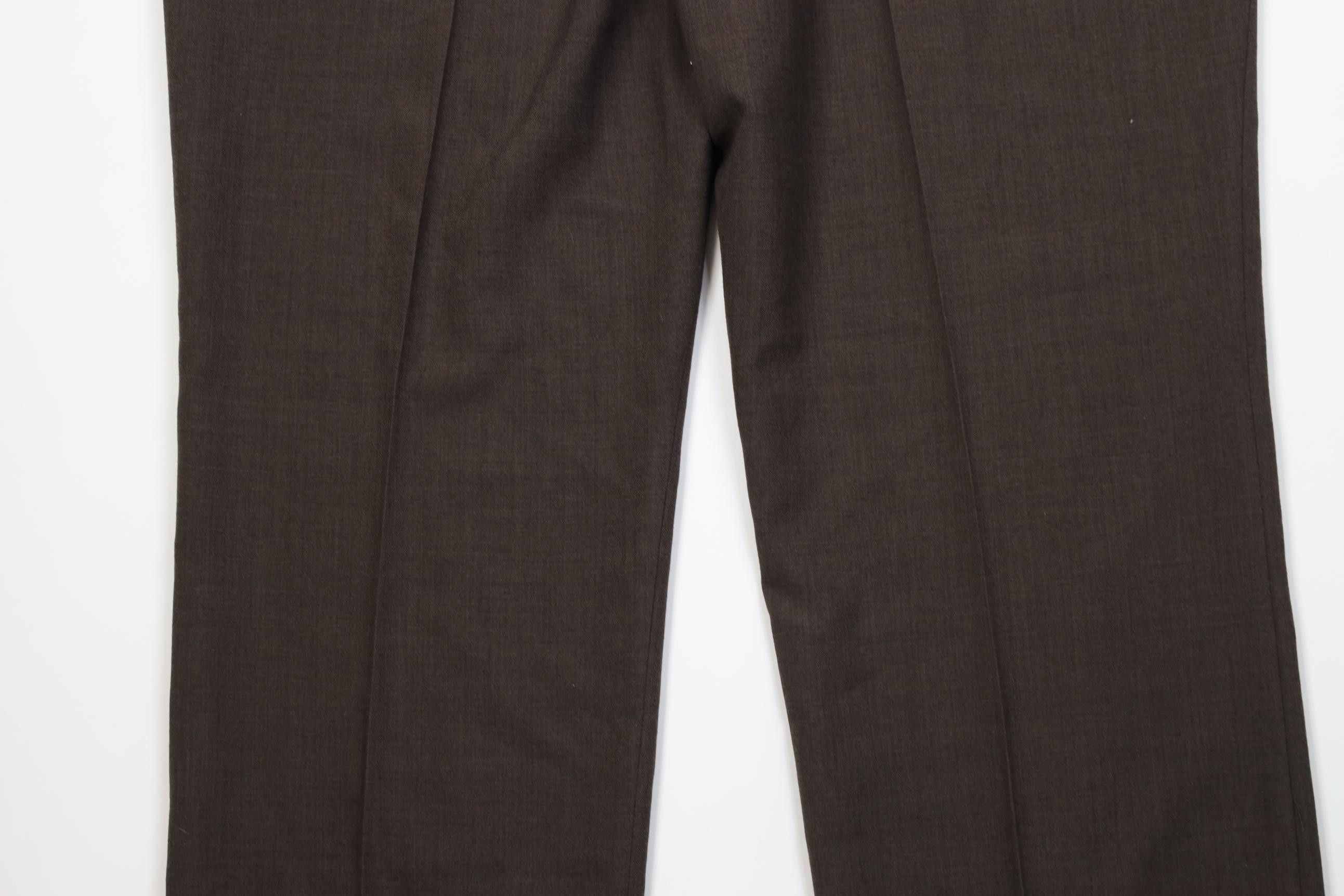 Vintage Vintage 70s Streetwear Knit Wide Leg Chino Pants Brown Size US 44 / EU 60 - 13 Thumbnail