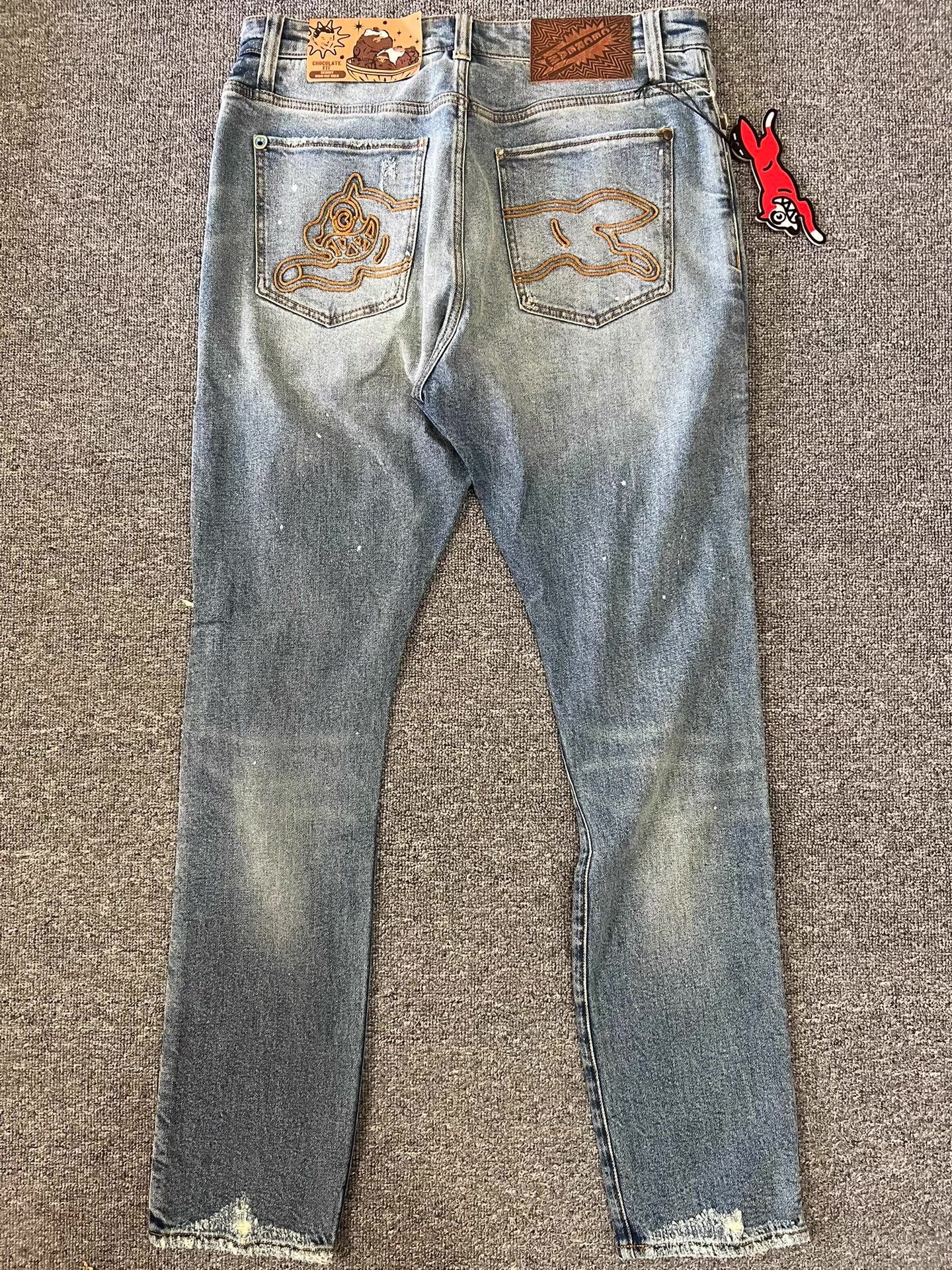 Billionaire Boys Club BBC ICECREAMSplatter Flying Dog Washed Jeans。 Q7 Size US 32 / EU 48 - 2 Thumbnail
