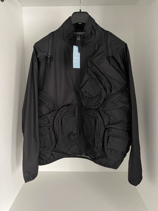 Deep Pockets Nylon Tech Jacket Black