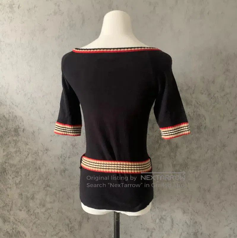 Burberry Burberry Black Wool Off-Shoulder Knit Top. Size M / US 6-8 / IT 42-44 - 7 Thumbnail