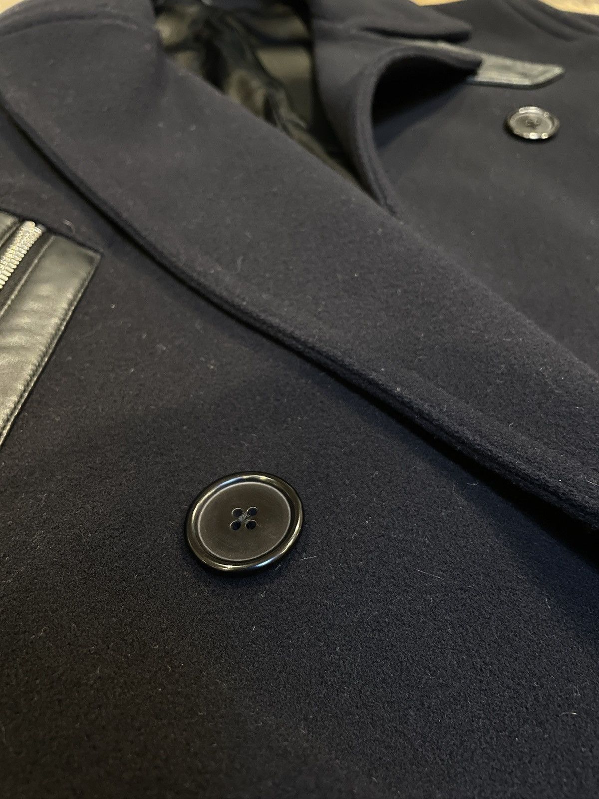 Hermes Hermes Pea Coat with Leather details Size US M / EU 48-50 / 2 - 5 Thumbnail