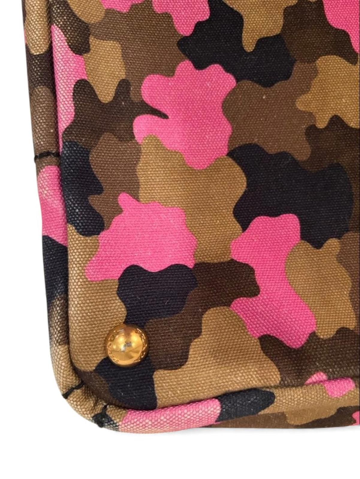 Prada Prada - Pink Brown Camouflage Print Handbag Size ONE SIZE - 6 Thumbnail