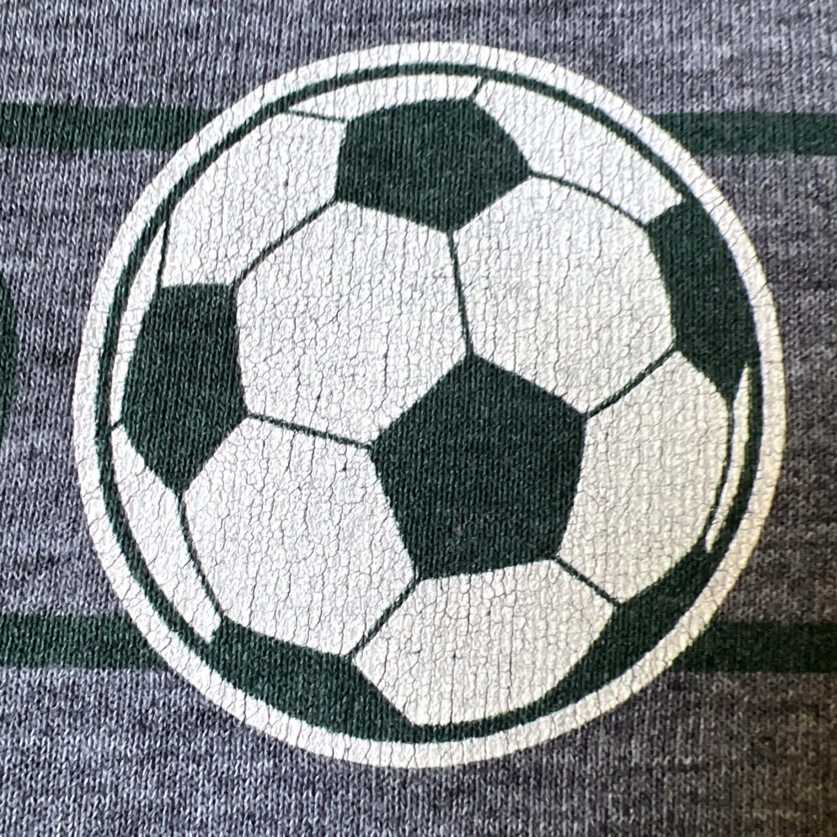 Soffe VINTAGE Soffe Deerfield Academy Soccer Team Issued Logo Shirt Adult Small Gray Cotton Blend Crew Neck Short Sleeve Graphic Print Blue Hawks Mens Size US S / EU 44-46 / 1 - 3 Thumbnail