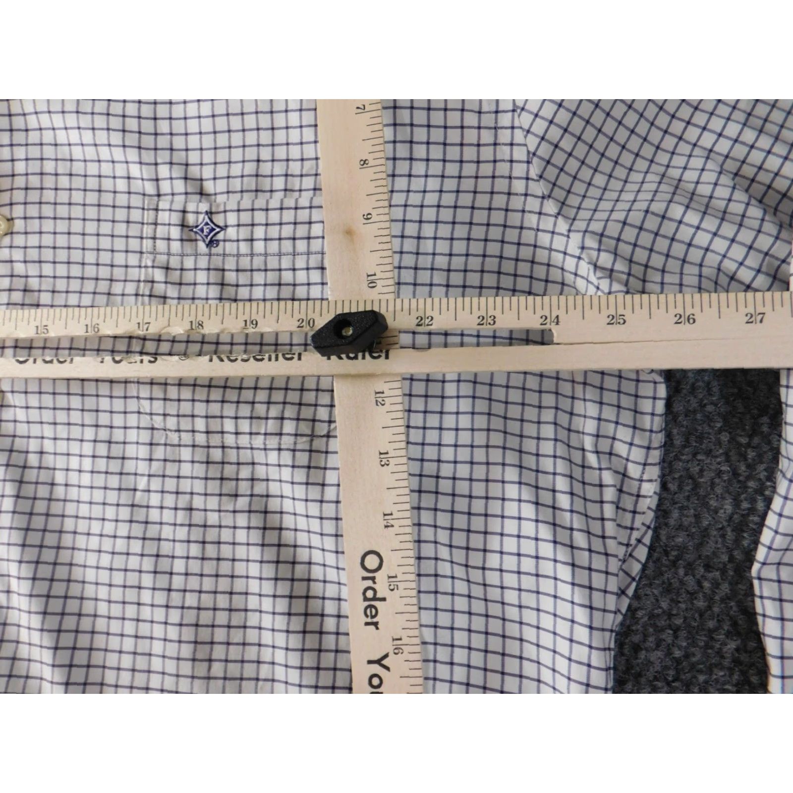 Peter Millar Peter Millar Shirt Mens XL White Plaid Button-Up Long Sleeve Slim Stretch Classic Collared Knit Nylon Spandex Button Down Boys Girls? Size US XL / EU 56 / 4 - 5 Thumbnail