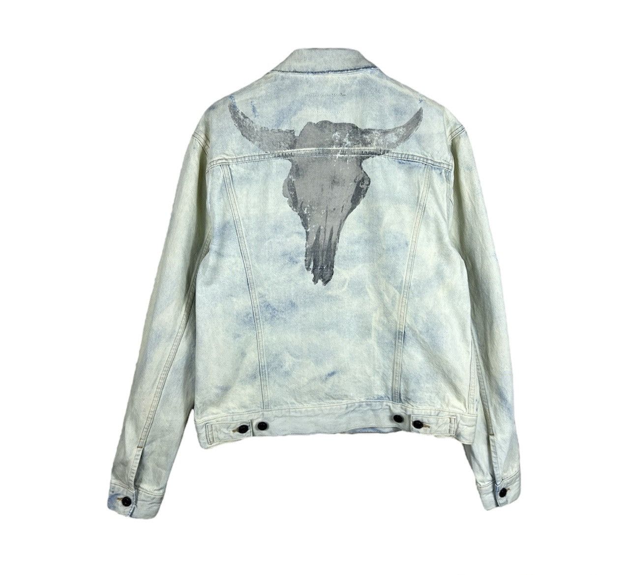 Denim & Supply Ralph Lauren Ralph Lauren denim & supply acid bleach skull denim jacket Size US M / EU 48-50 / 2 - 2 Thumbnail