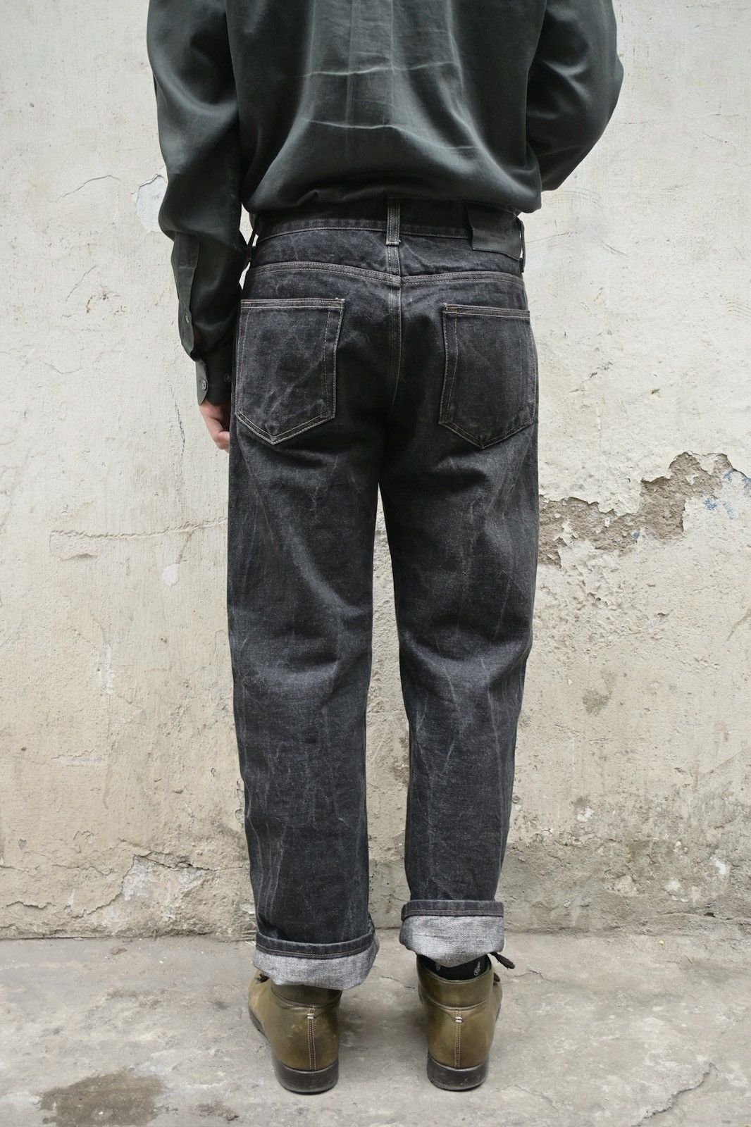 Gucci Gucci by Tom Ford 1999 wide-leg selvedge faded denim pant Size US 30 / EU 46 - 4 Thumbnail