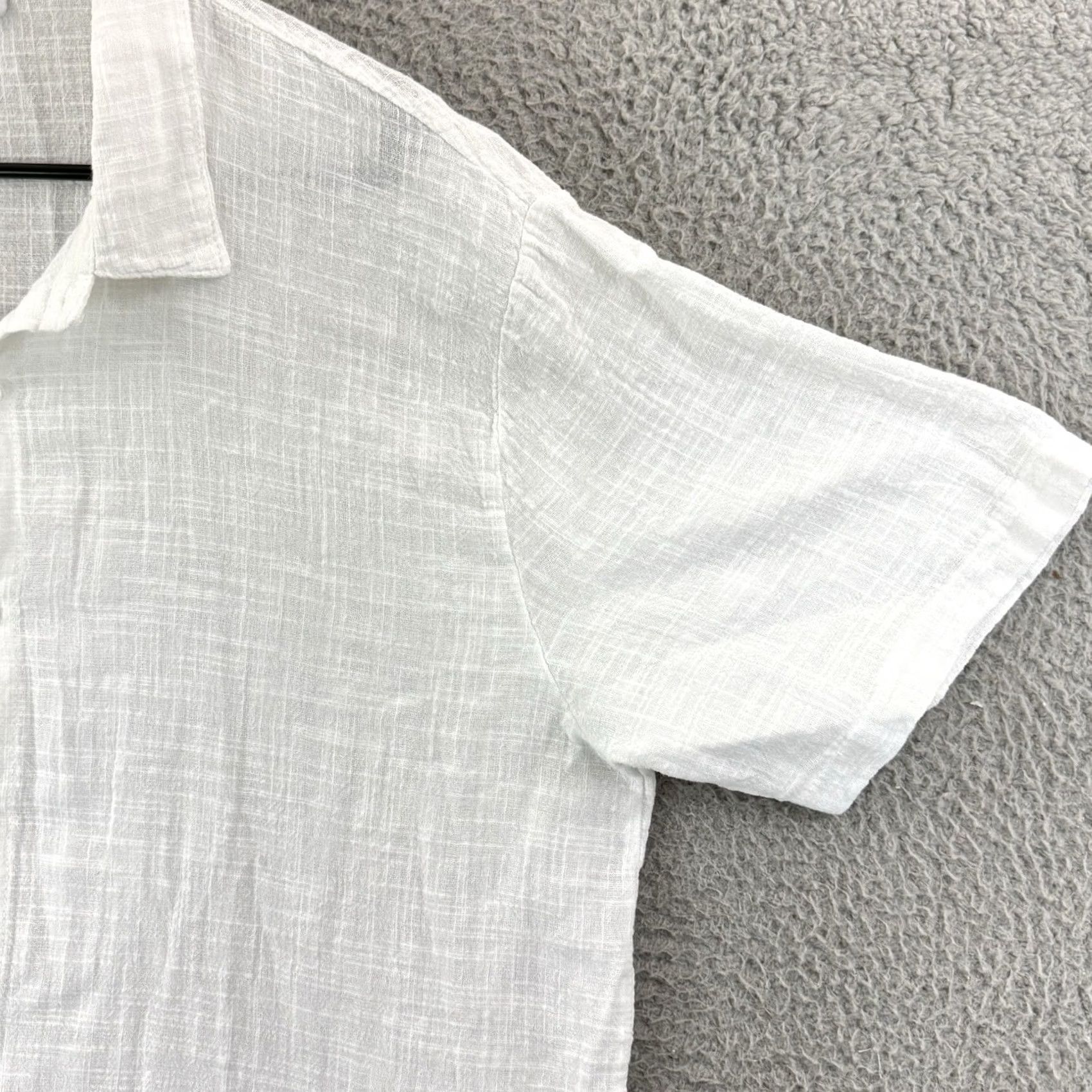 Vintage VINTAGE Made in Italy White Linen Shirt Men 2XL Short Sleeve Button-Up Collared Casual Beach Preppy Size US XXL / EU 58 / 5 - 5 Thumbnail