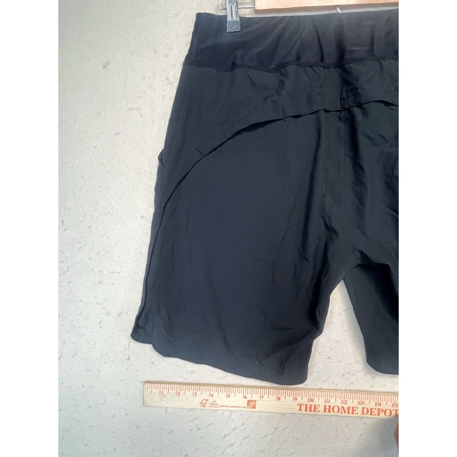 Vintage Baleaf Sports Bermuda Shorts Mens L Black Athletic Shorts Tie Elastic Waist Flat Front Regular Cotton Sports Mens Size US 33 - 7 Thumbnail