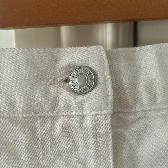 Dries Van Noten NEW DRIES VAN NOTEN white denim vented maxi jean skirt 44 Size 30" / US 8 / IT 44 - 7 Thumbnail