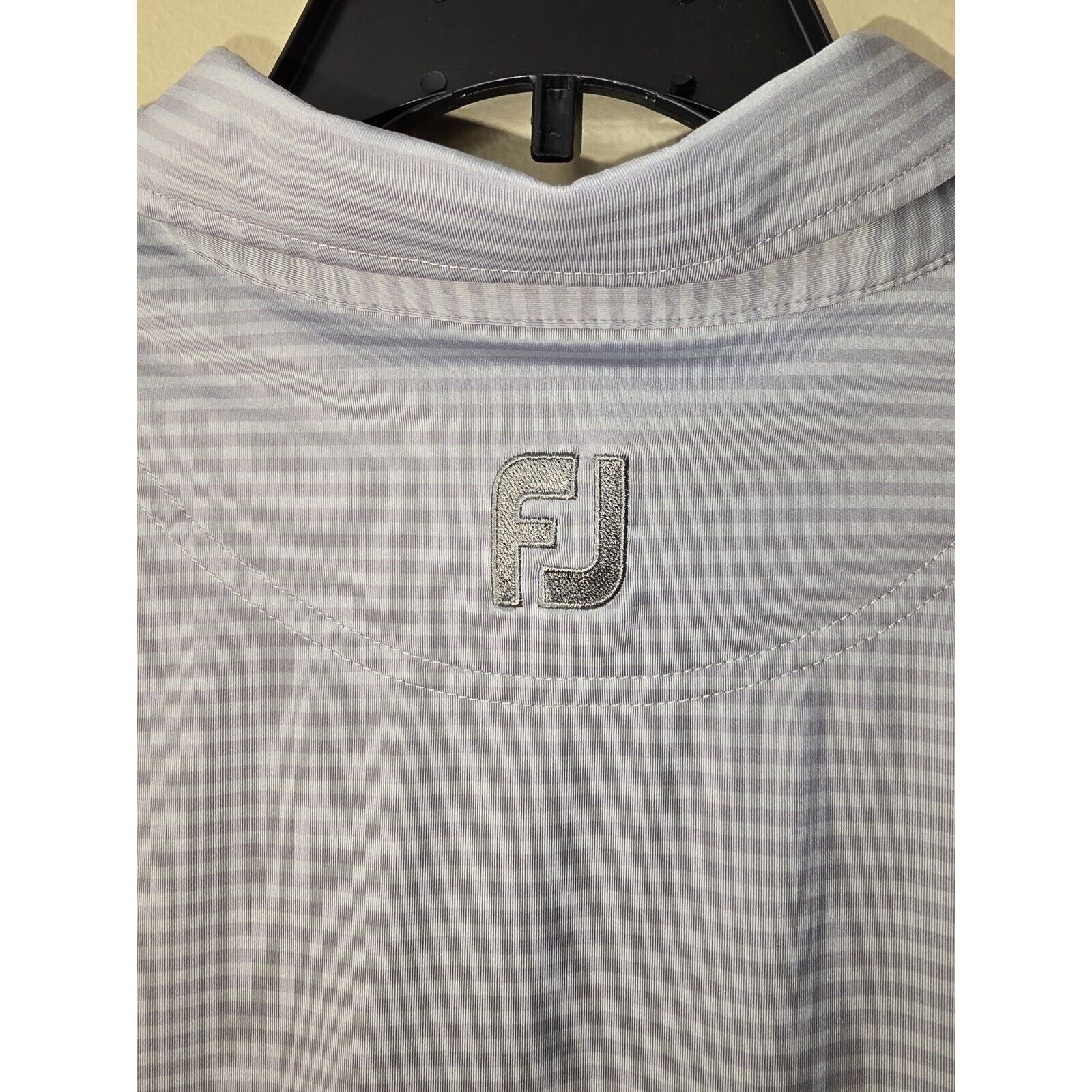 Footjoy Footjoy FJ Mens XL Gray Stripe Short Sleeve Golf Polo Shirt Size US XL / EU 56 / 4 - 4 Thumbnail
