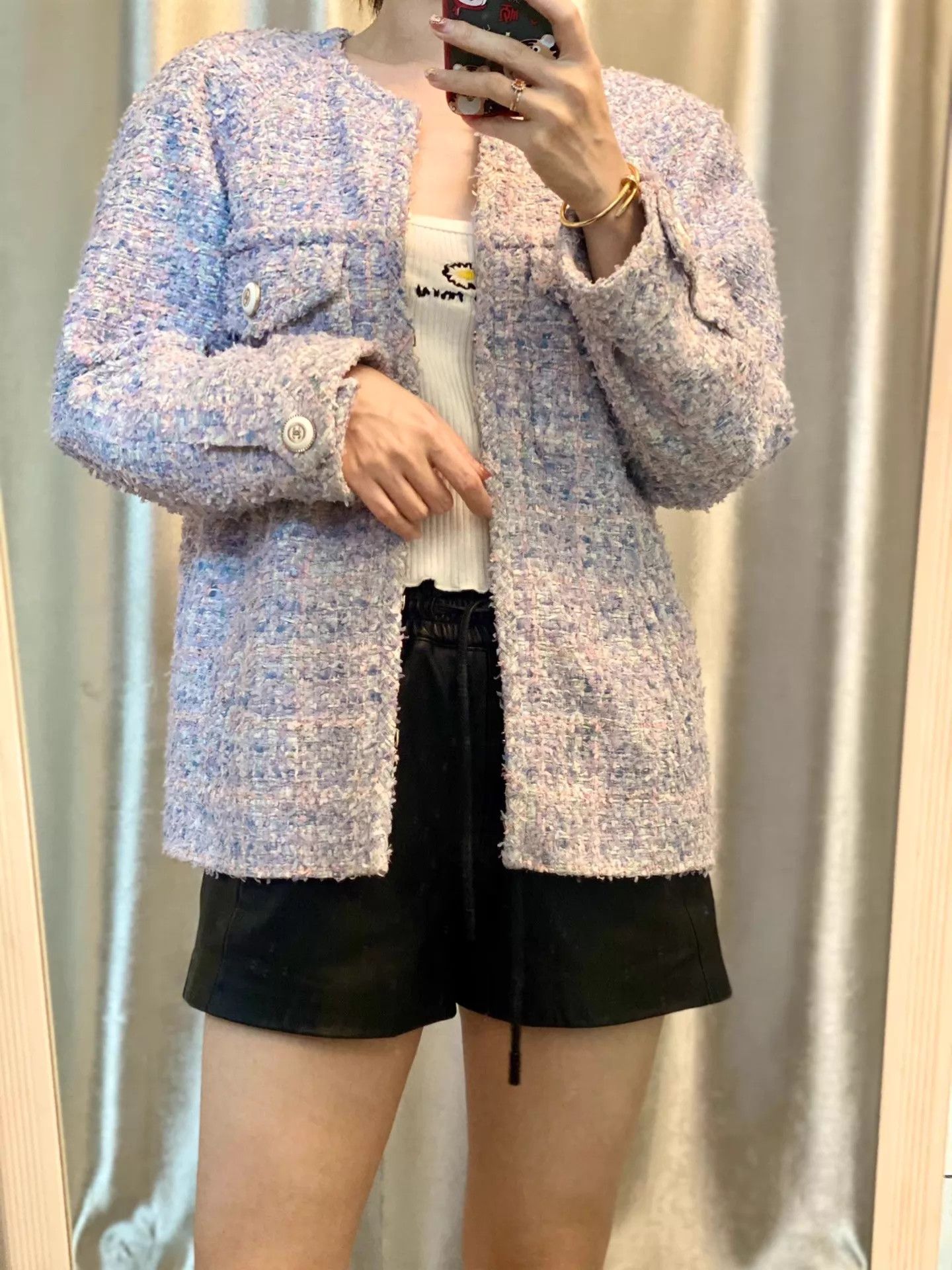 Chanel Chanel SS20 Lavender Woven Jacket 36 Size XS / US 0-2 / IT 36-38 - 4 Thumbnail