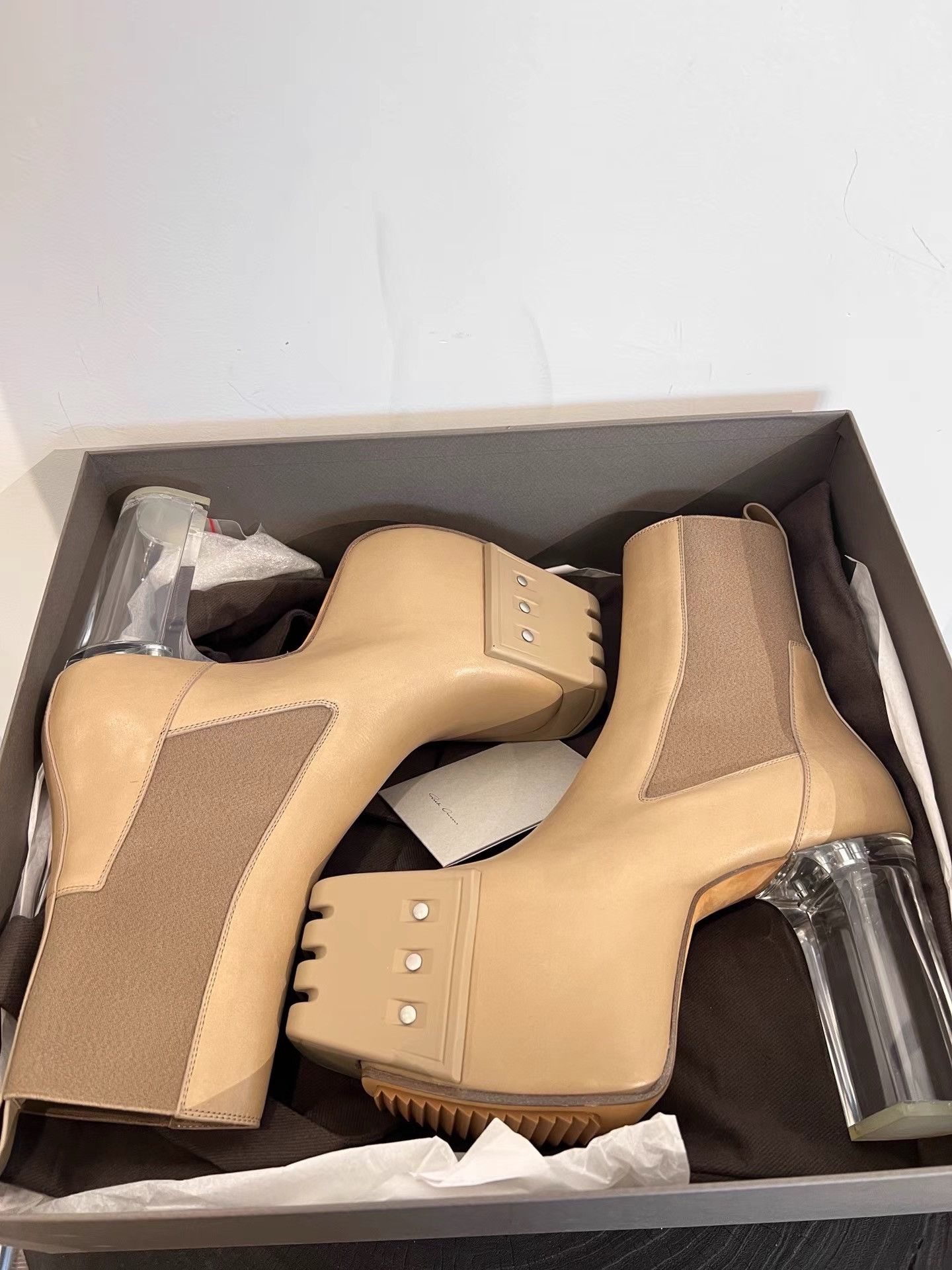 Rick Owens Rick Owens Kiss Boots Khaki K35 Size US 7 / EU 40 - 2 Thumbnail