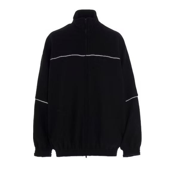 Image of Balenciaga O1In1G0124 Tracksuit Jacket Black In Black, Women's (Size XS)