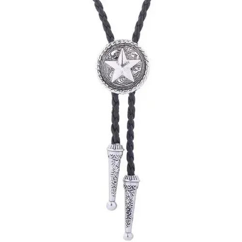 Other Vintage Star Leather Rope Bolo Tie Size ONE SIZE - 2 Thumbnail