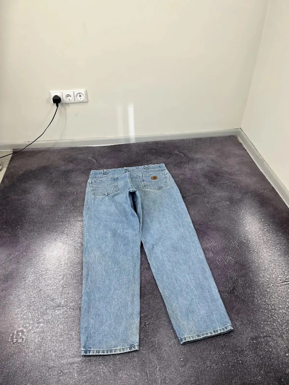 Carhartt Vintage 90s Carhartt Blue Work American Hype Denim Jeans Size US 38 / EU 54 - 3 Thumbnail