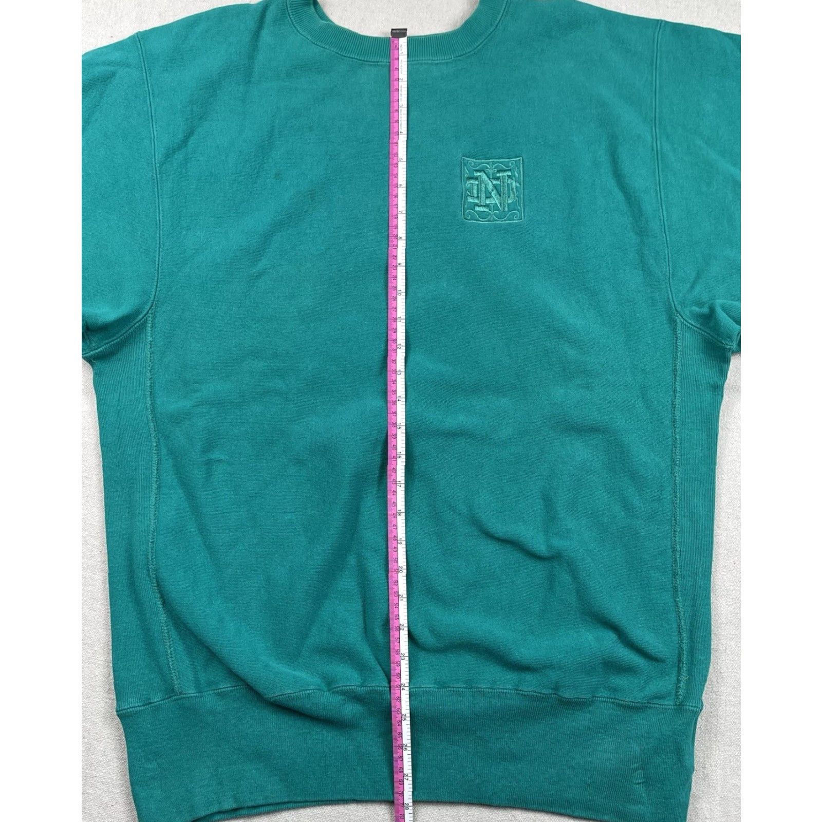 Champion VINTAGE Champion Notre Dame Irish Sweatshirt XL Green Reverse Weave Long Sleeve Pullover College Football Mens Size US XL / EU 56 / 4 - 7 Thumbnail