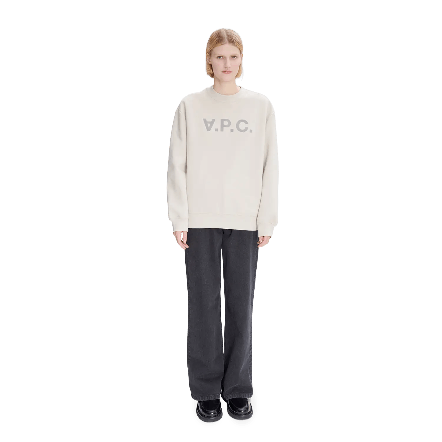 A.P.C. o1s22i1n0925 'Grand VPC' Oversize Sweatshirt in Beige Size S / US 4 / IT 40 - 3 Thumbnail