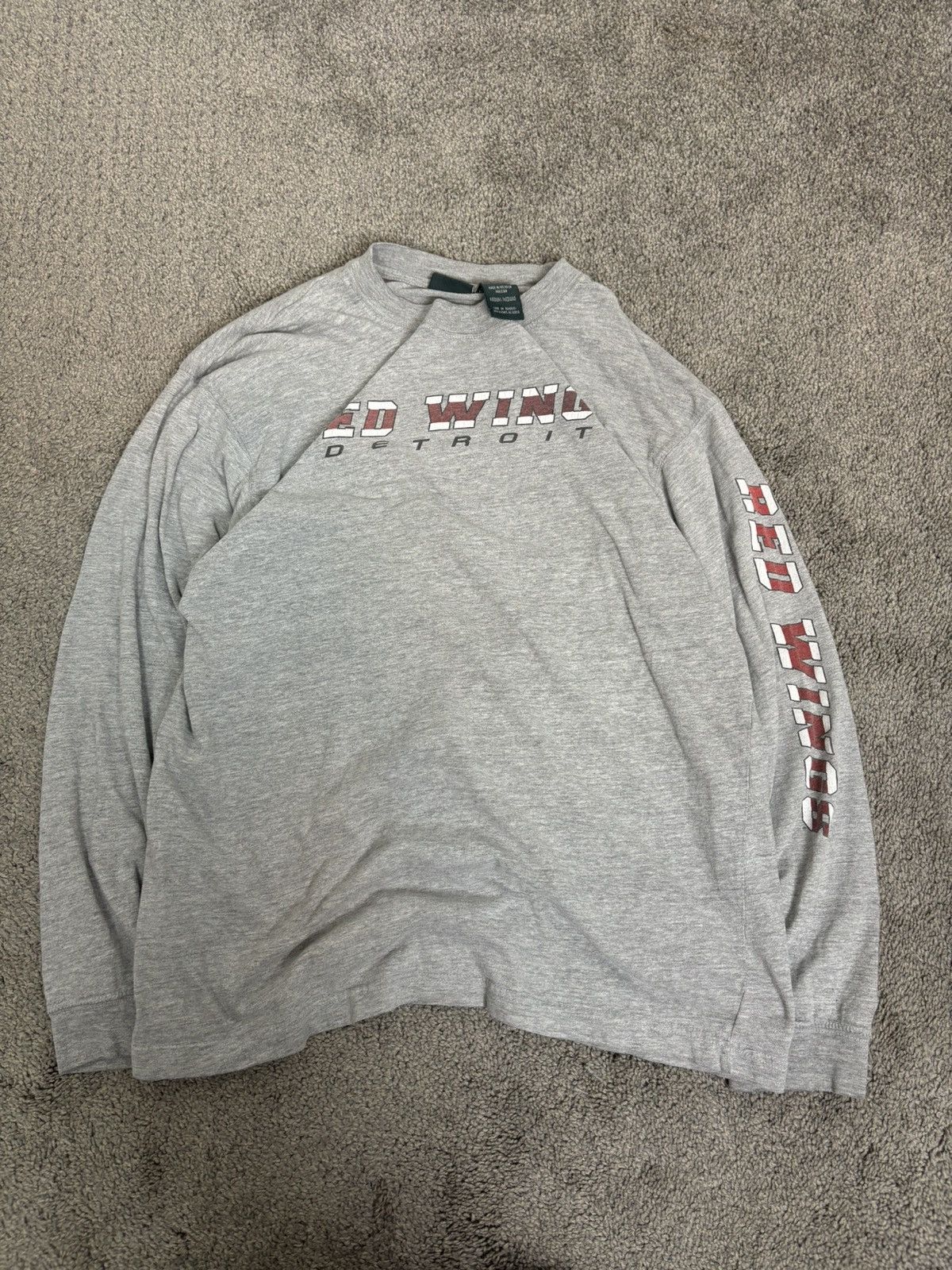 Pro Edge Vintage gray detroit red wings long sleeve tshirt Size US M / EU 48-50 / 2 - 1 Thumbnail