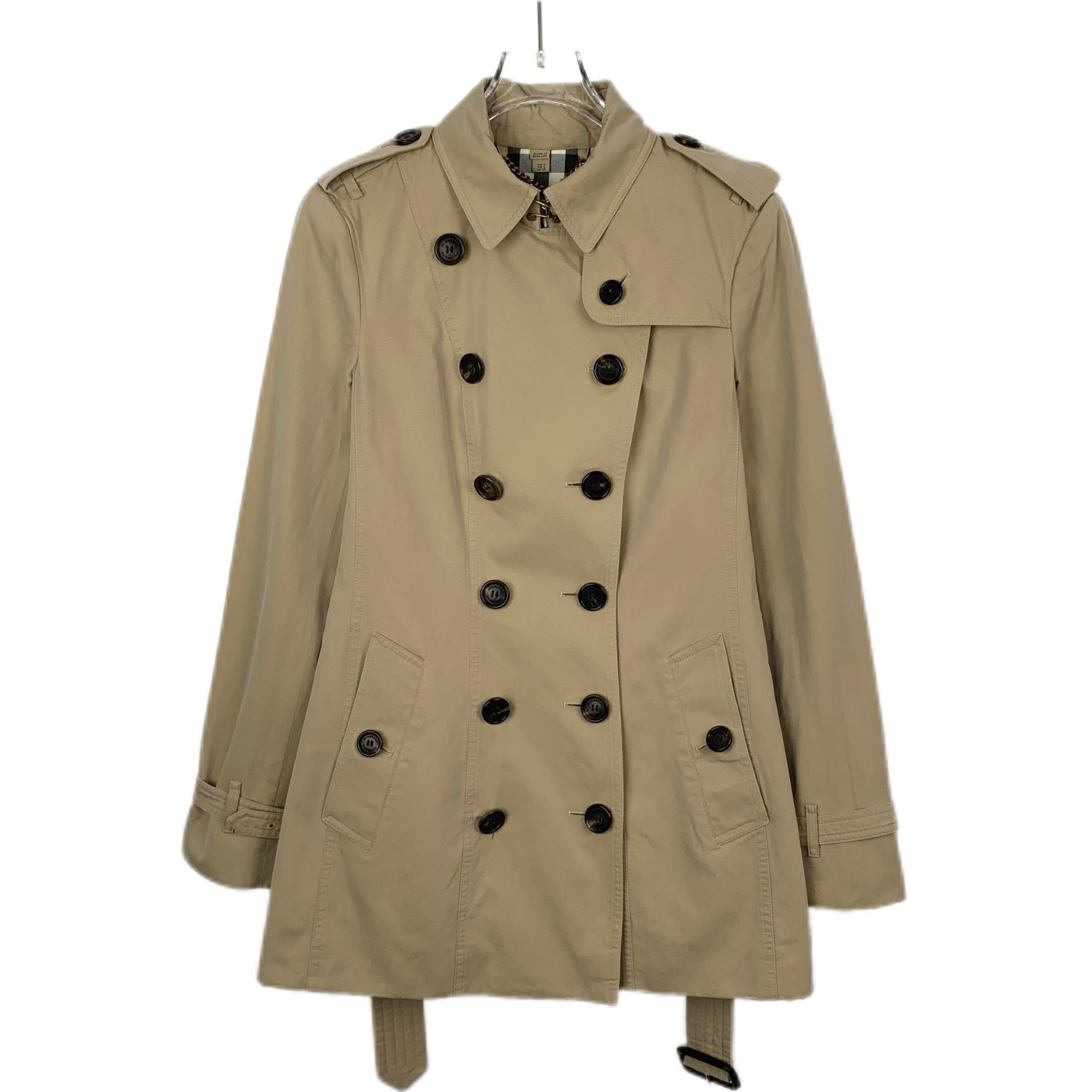 Burberry Burberry Brown Cotton Belted Trench Coat (Size 38/S) Size S / US 4 / IT 40 - 1 Thumbnail